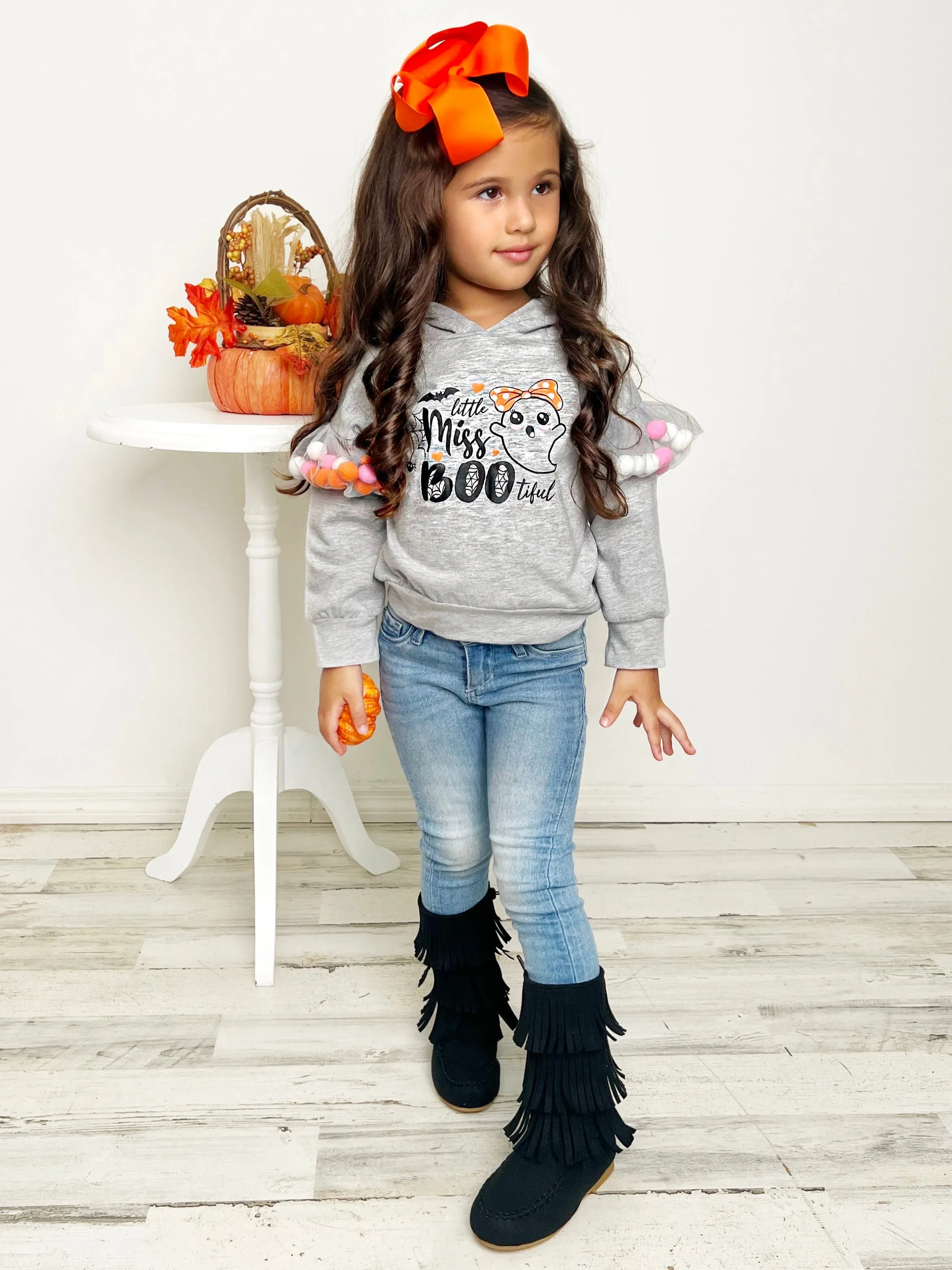 Little Miss Boo-tiful Long Sleeve Hooded Top