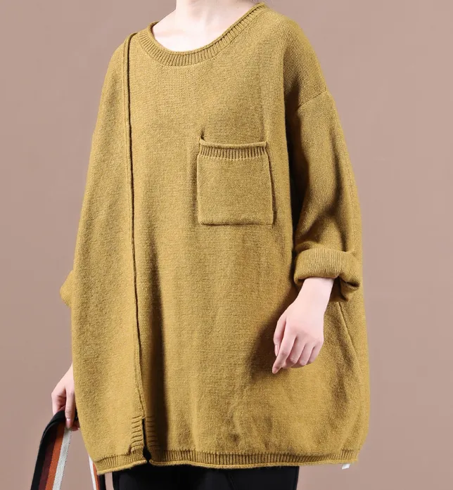 Loose Sweater Fall Women Cotton Tops Women Blouse Overall H9506