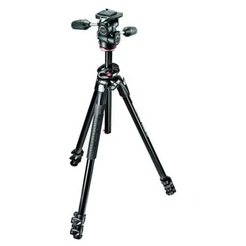 Manfrotto MK290DUA3-3W Dual Aluminium Tripod Kit with 90°column and 3W head