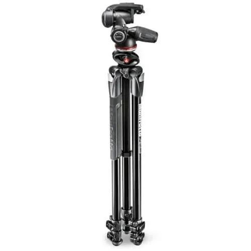 Manfrotto MK290DUA3-3W Dual Aluminium Tripod Kit with 90°column and 3W head