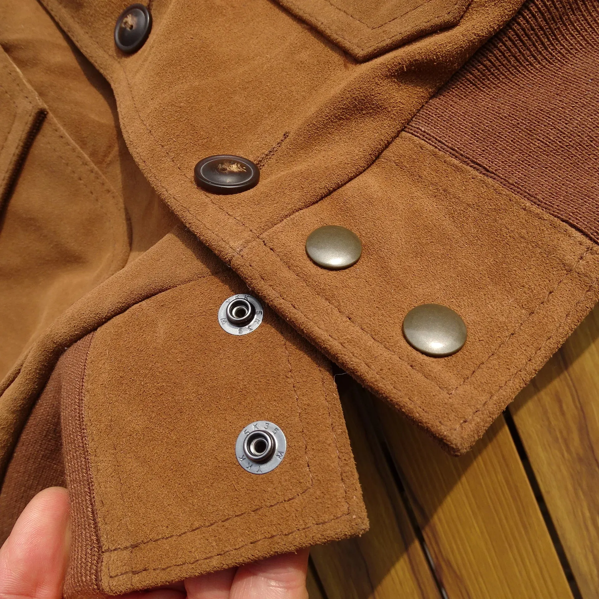 Men's A1 Suede Leather Jacket - Military Style Baseball Outwear