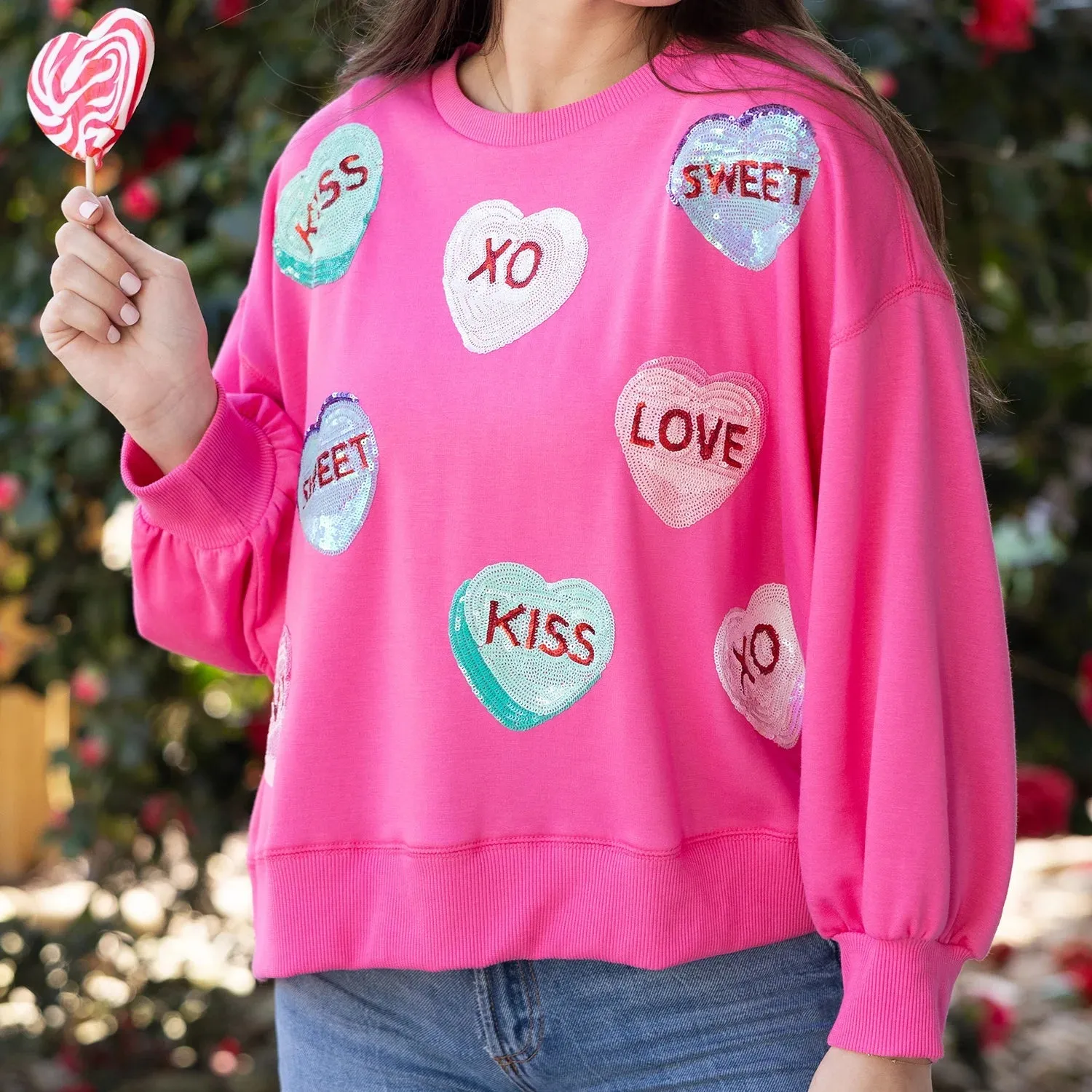 Millie Sweatshirt - Candy Hearts