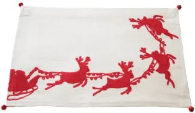 ML10107D Santa's Sleigh&Reindeer Placemat 14''x20''