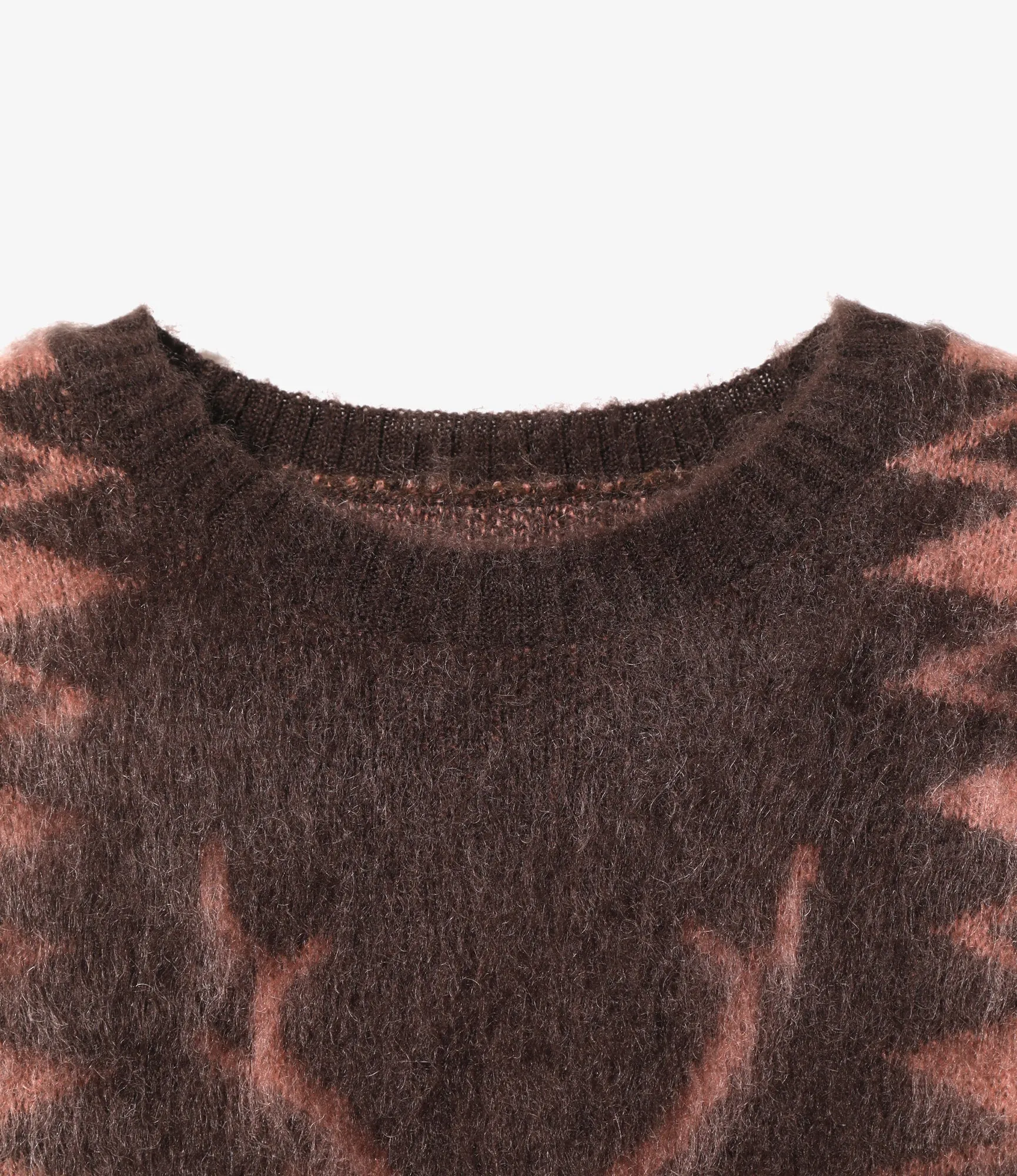 Mohair Sweater – Brown Native Pattern