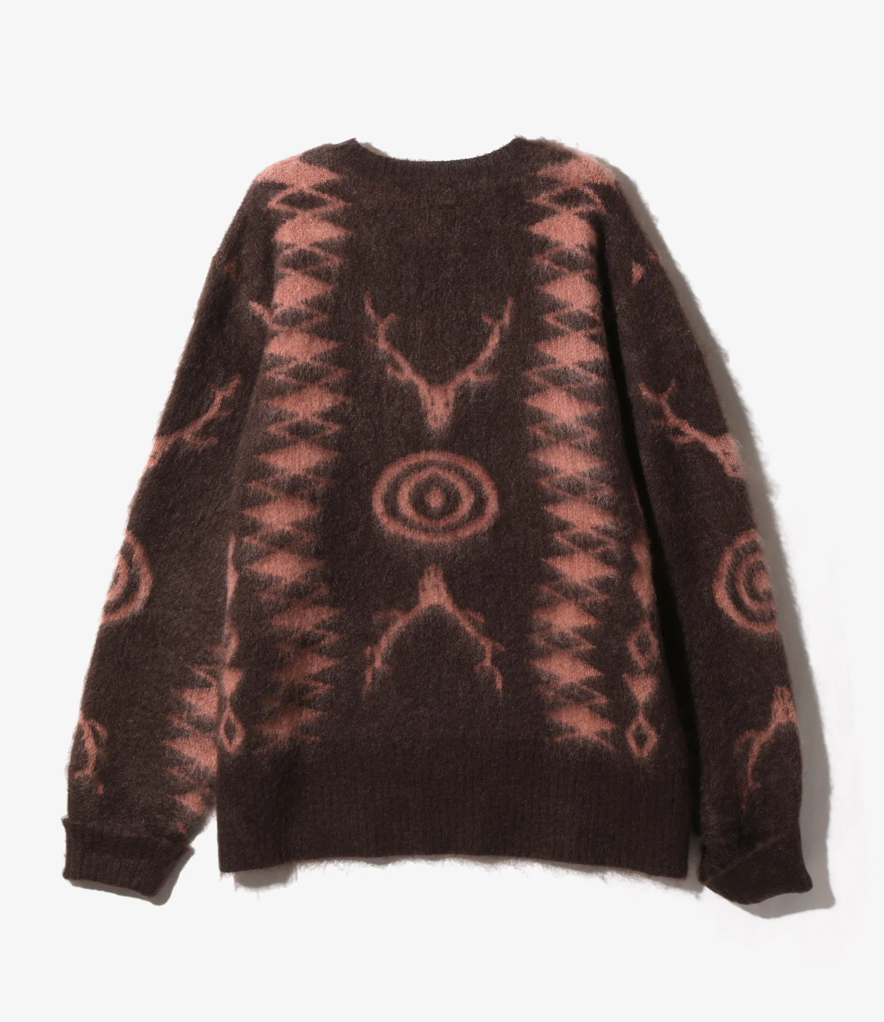 Mohair Sweater – Brown Native Pattern