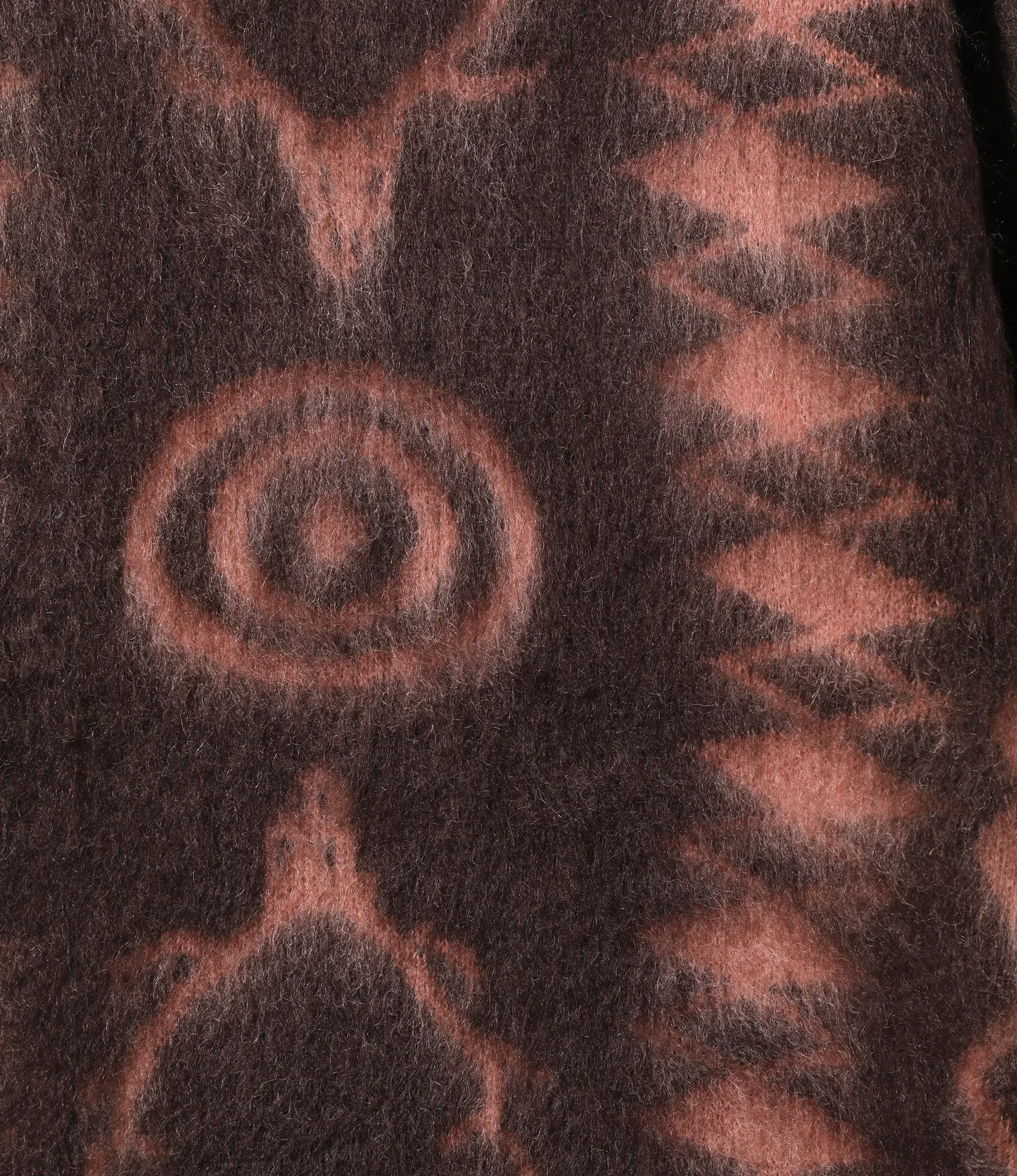 Mohair Sweater – Brown Native Pattern