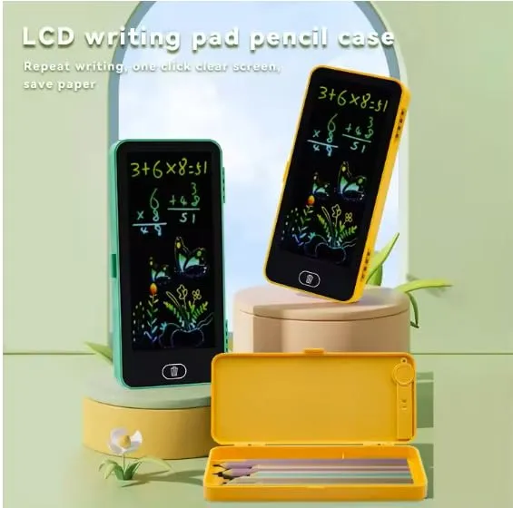 Multi-Functional LCD Drawing Tablet Pencil/Compass Box