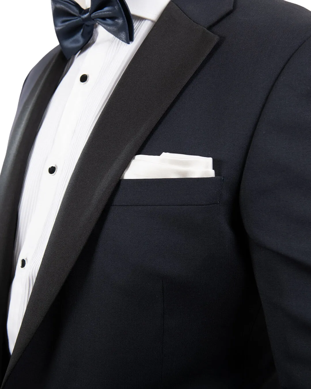 Navy Shawl Collar Tuxedo Jacket