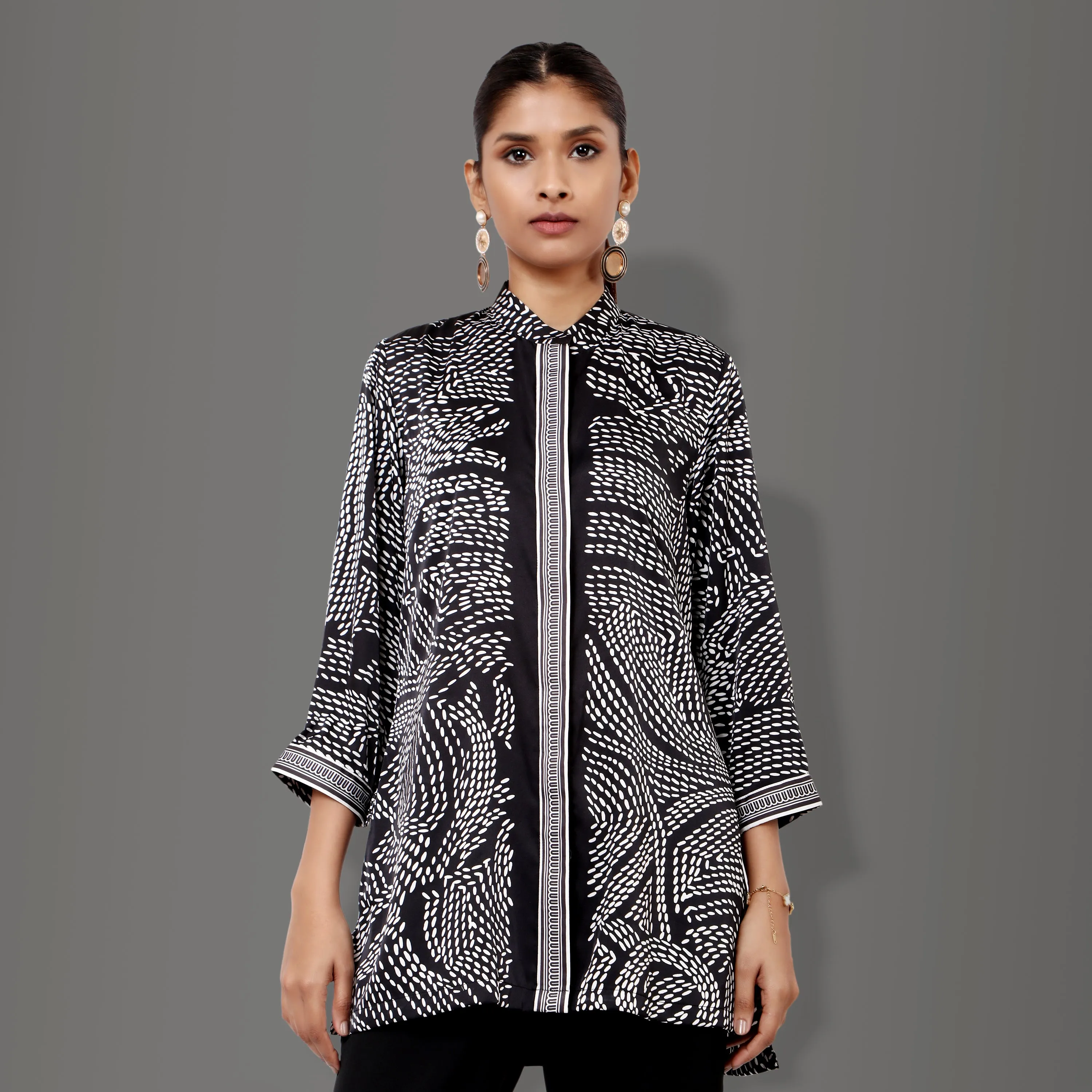 Nero printed tunic