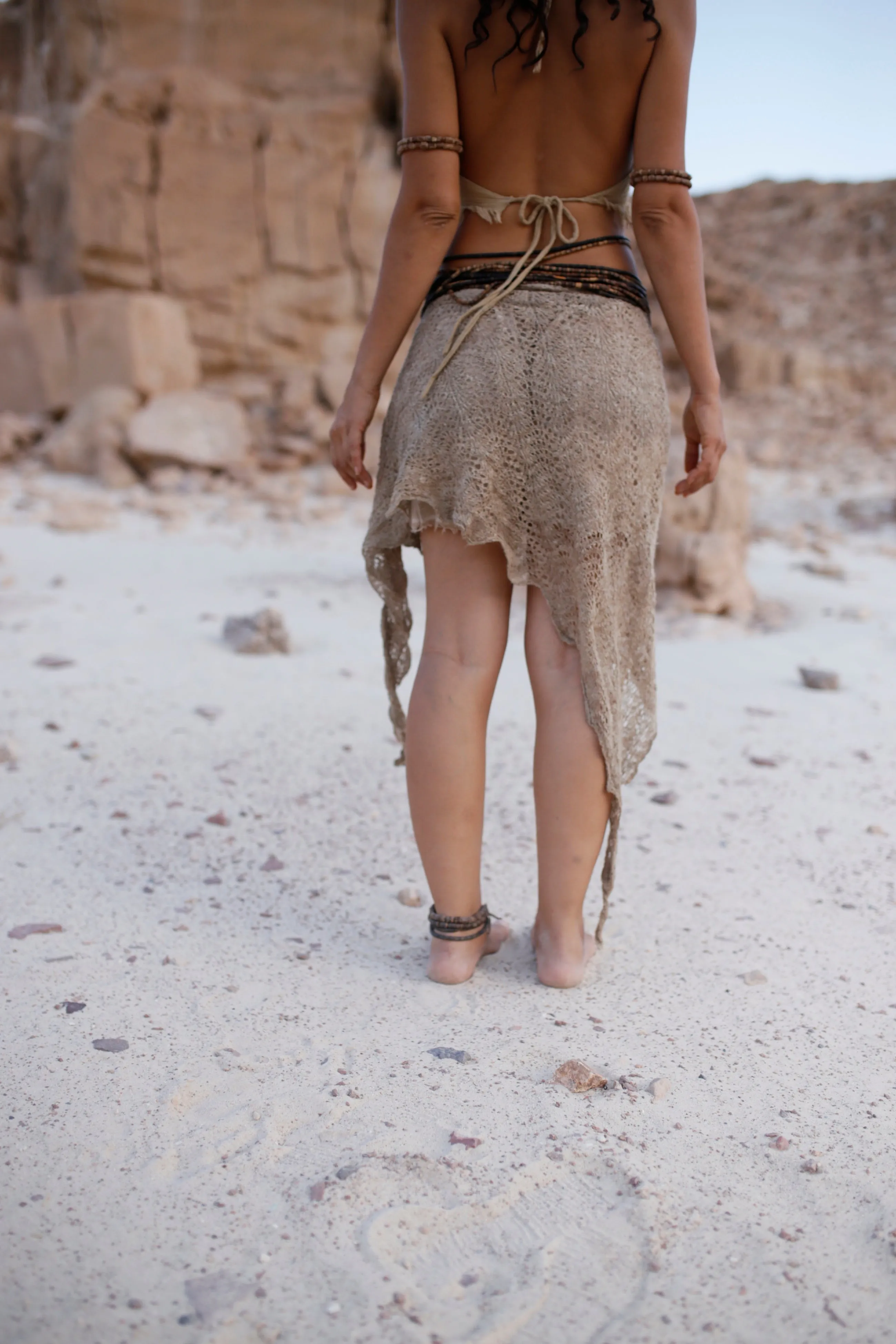 Nettle Skirt ~ Poncho ⋙ Knitted from Himalayan Nettle Fiber