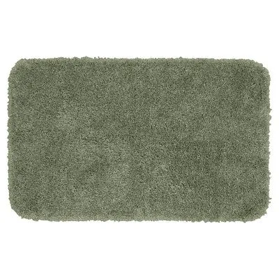 New - 30"x50" Serendipity Solid Shaggy Washable Nylon Bath Rug Deep Fern - Garland