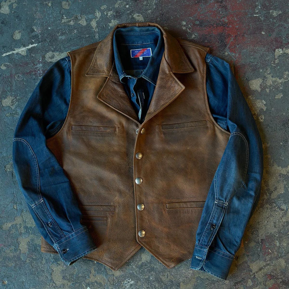 No.39 Indy Bison Ranchers Vest | Brown