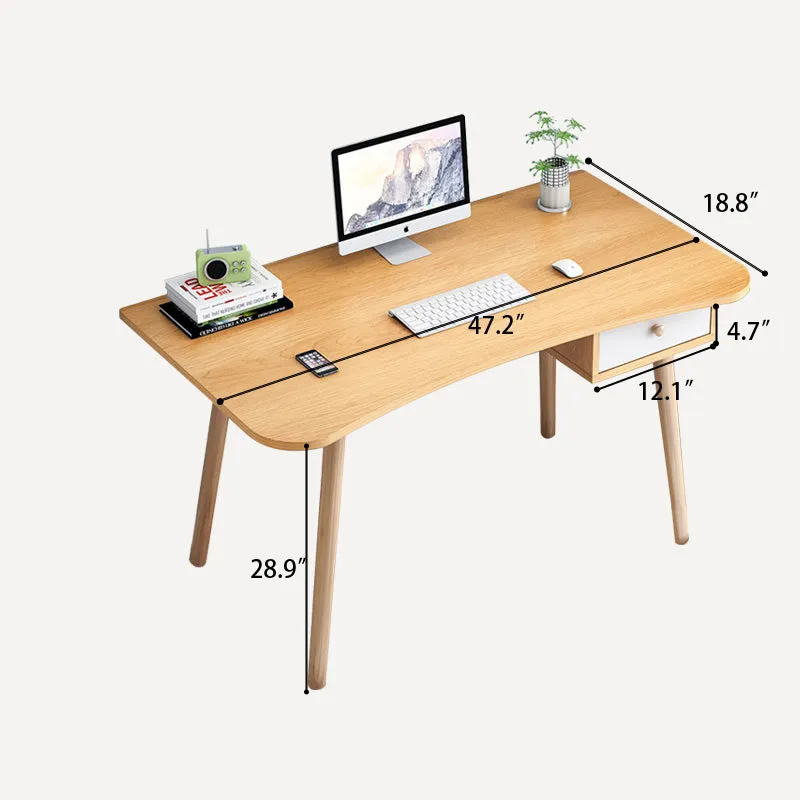 Nordic Office Bedroom Computer Desk-Maple Color 120 CM