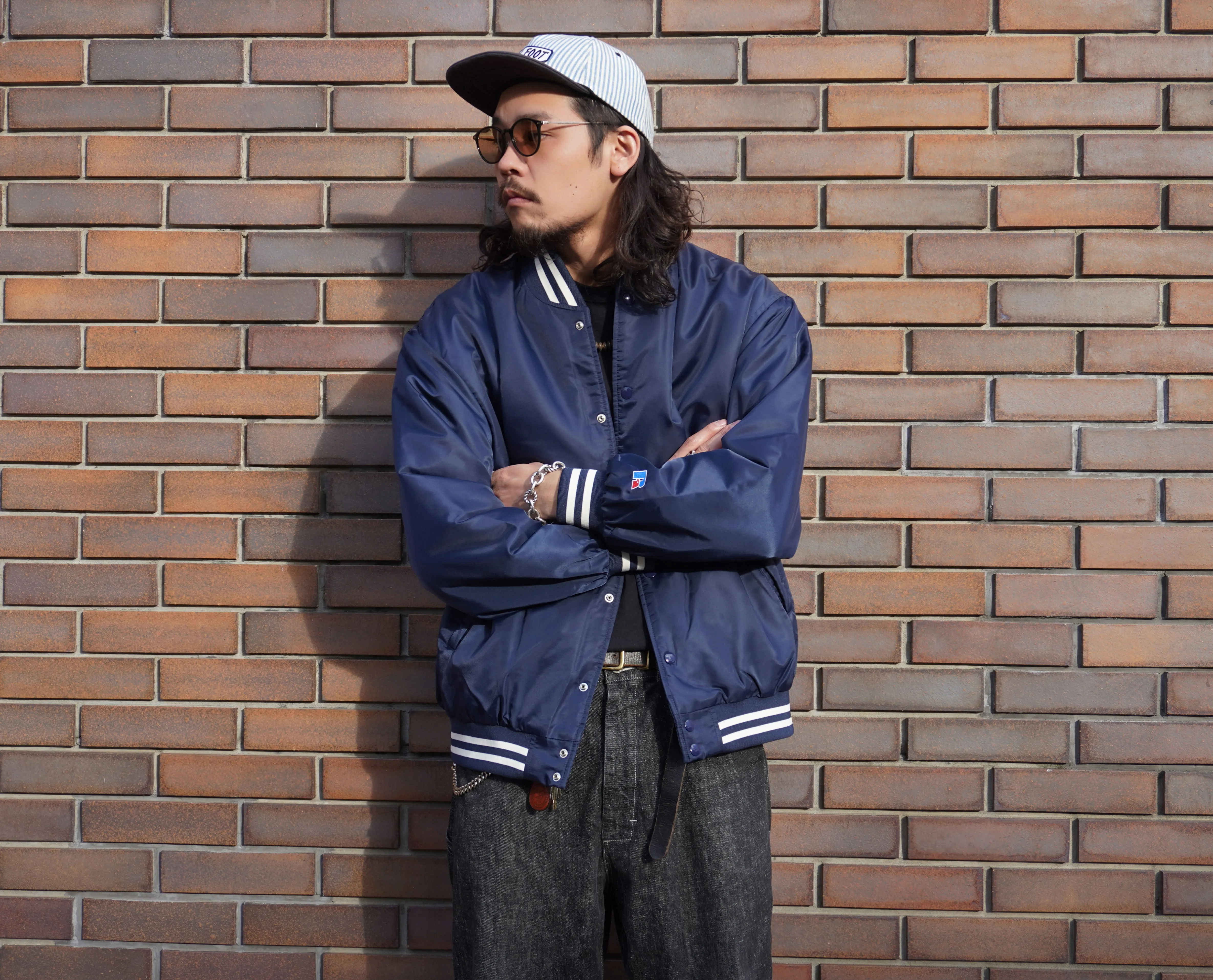 Nylon Varsity Baseball Jacket ＜RC-22731＞