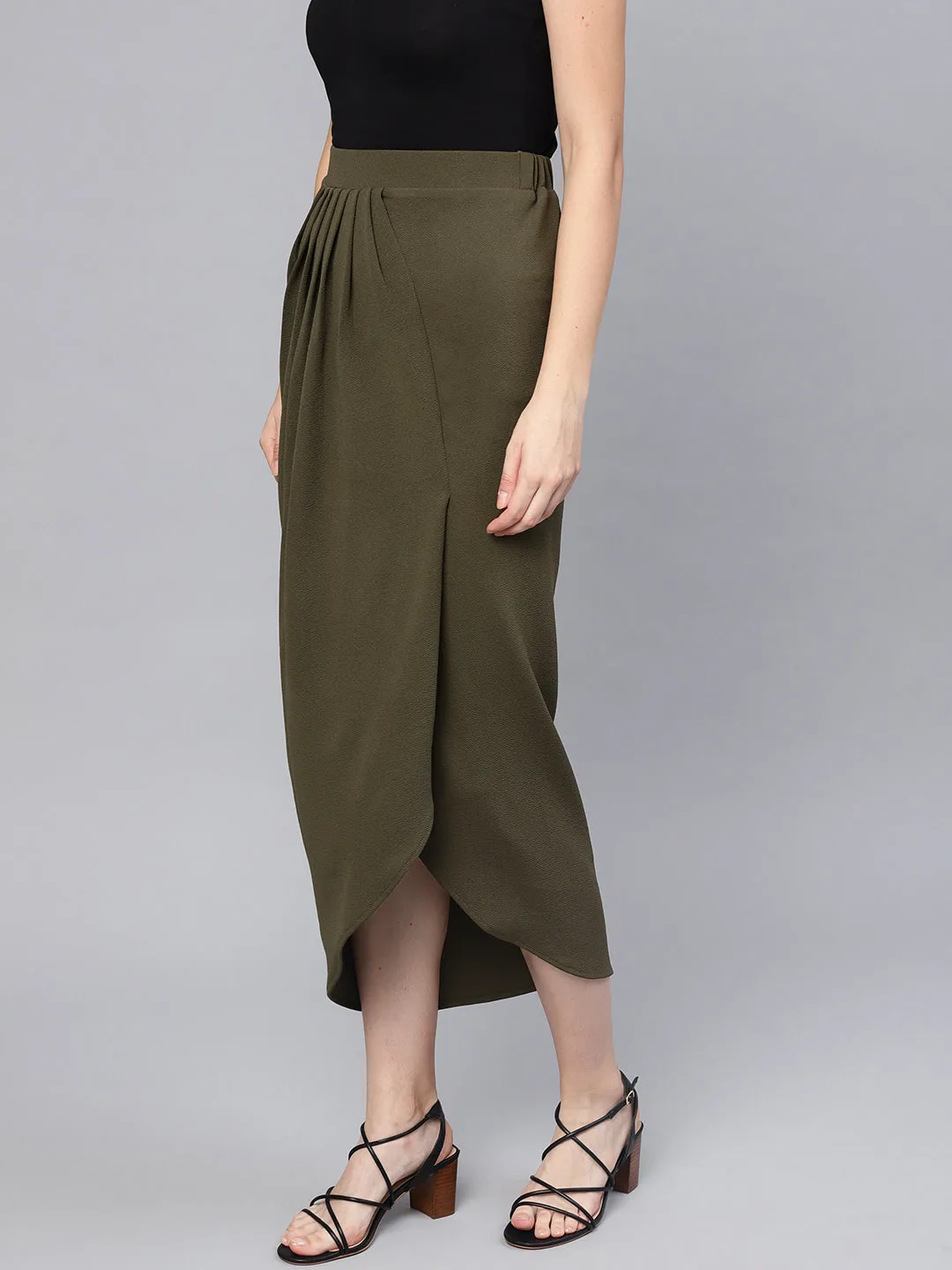 Olive Tulip Skirt