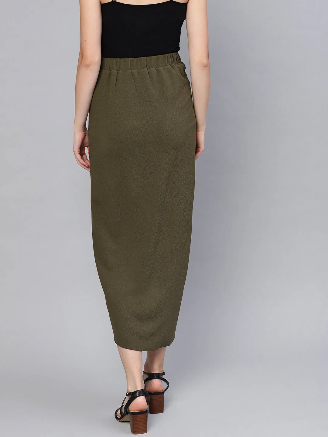 Olive Tulip Skirt