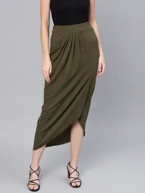 Olive Tulip Skirt