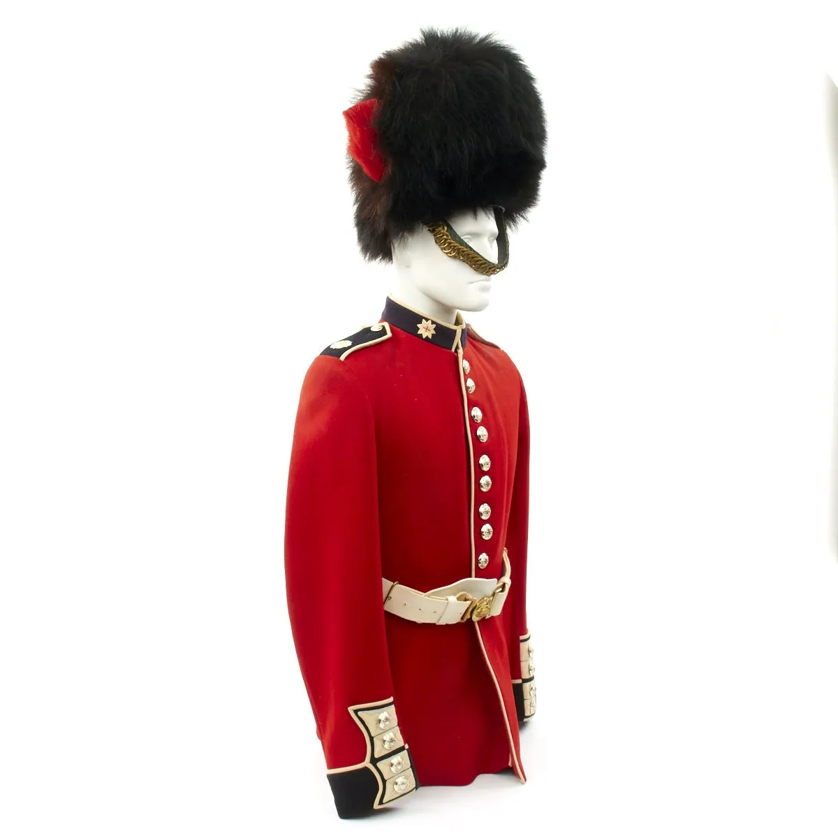 Original British Queen's Coldstream Guards Uniform Set with Bearskin Helmet - Recent Issue