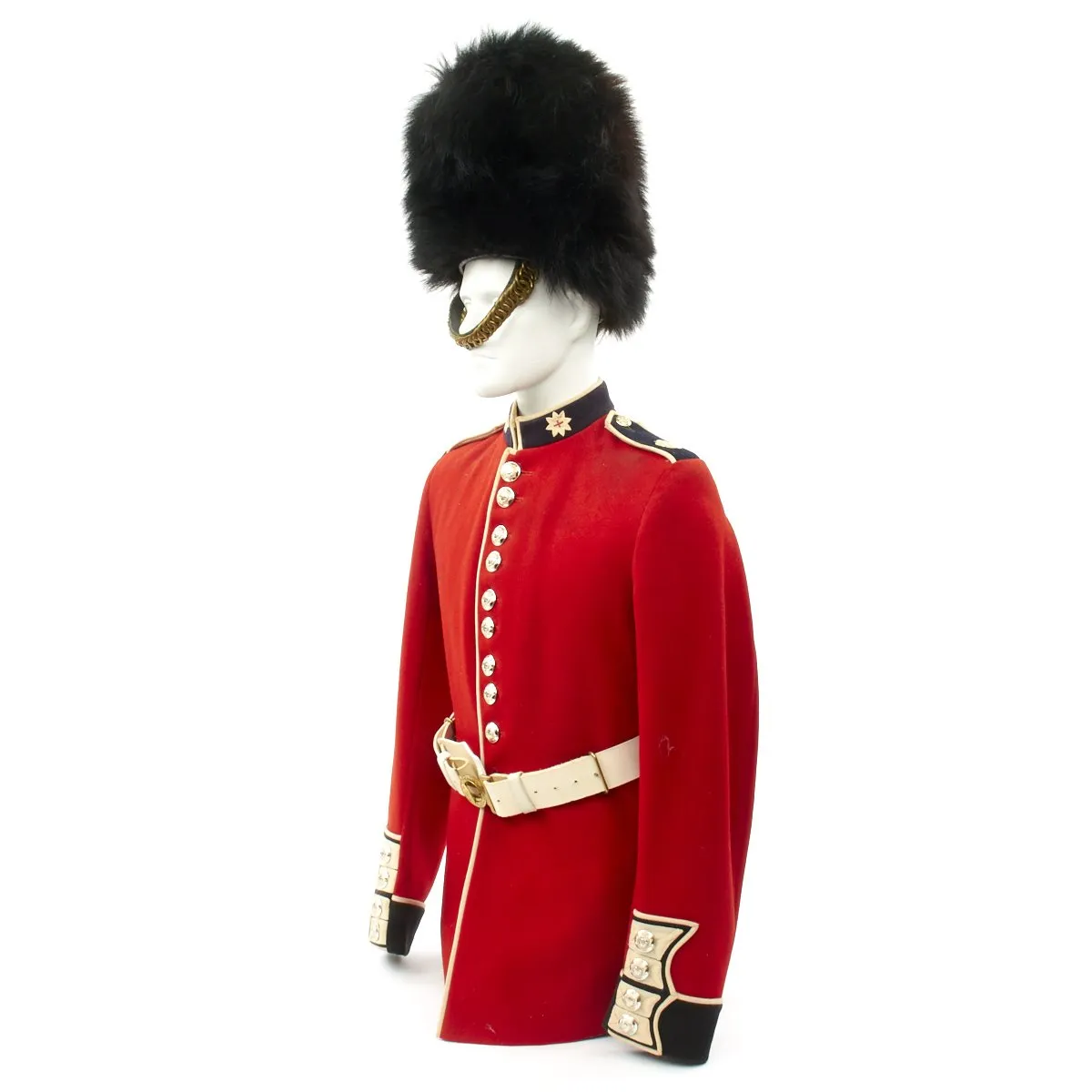 Original British Queen's Coldstream Guards Uniform Set with Bearskin Helmet - Recent Issue