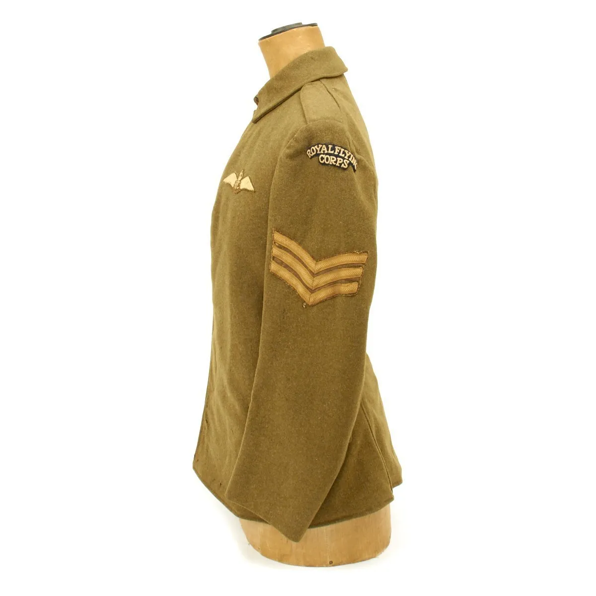 Original British WWI Royal Flying Corps Sergeant Pilot Model 1914 Maternity Tunic Uniform Set