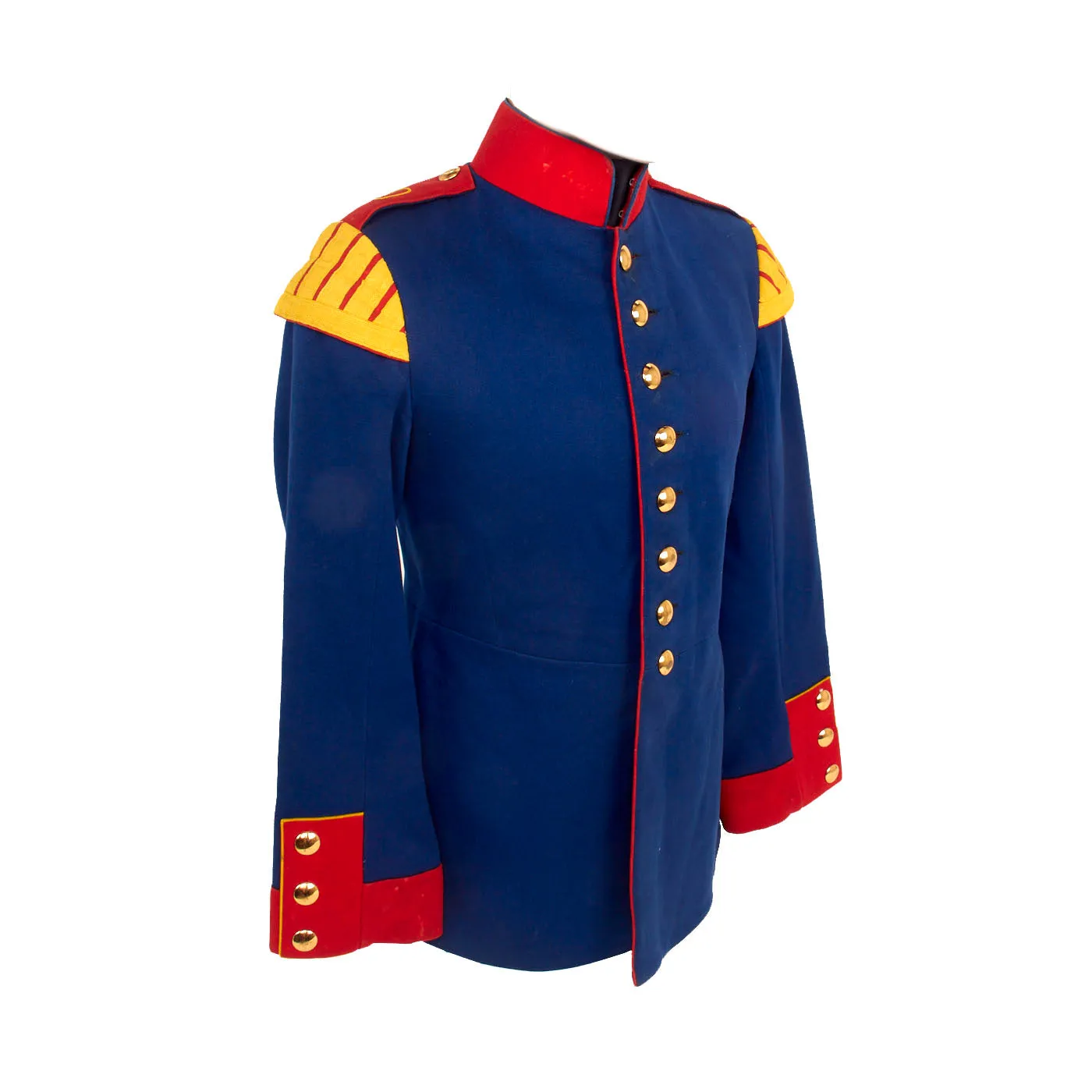 Original German Pre-WWI Imperial German Prussian 10th Infantry Regiment Musician’s Dunkelblau Waffenrock Tunic