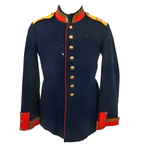 Original German Pre-WWI Imperial German Prussian Army 176th (9th West Prussian) Infantry Marked M1895 Dunkelblau Waffenrock Tunic With Correct Unit Corresponding Shoulder Straps