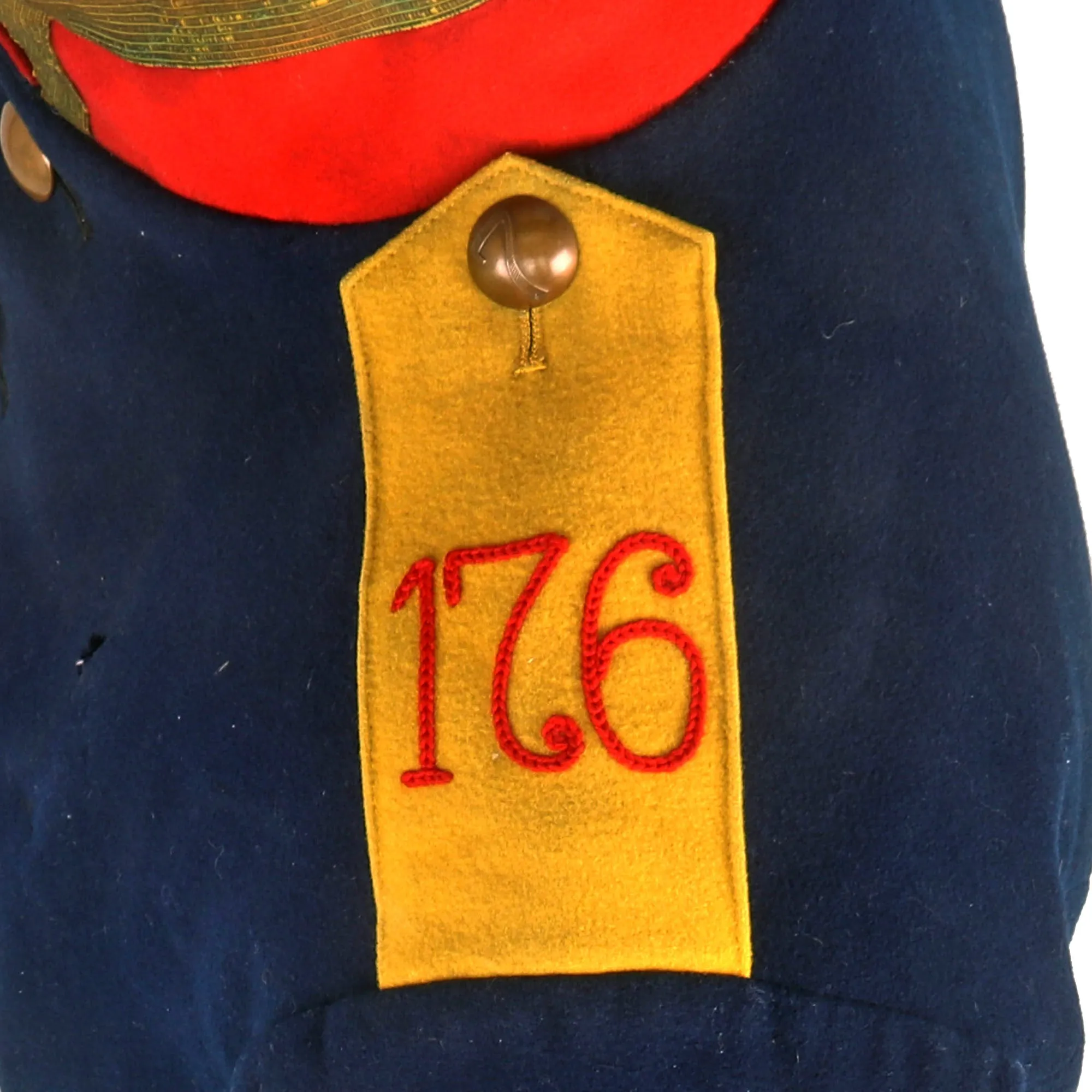 Original German Pre-WWI Imperial German Prussian Army 176th (9th West Prussian) Infantry Marked M1895 Dunkelblau Waffenrock Tunic With Correct Unit Corresponding Shoulder Straps