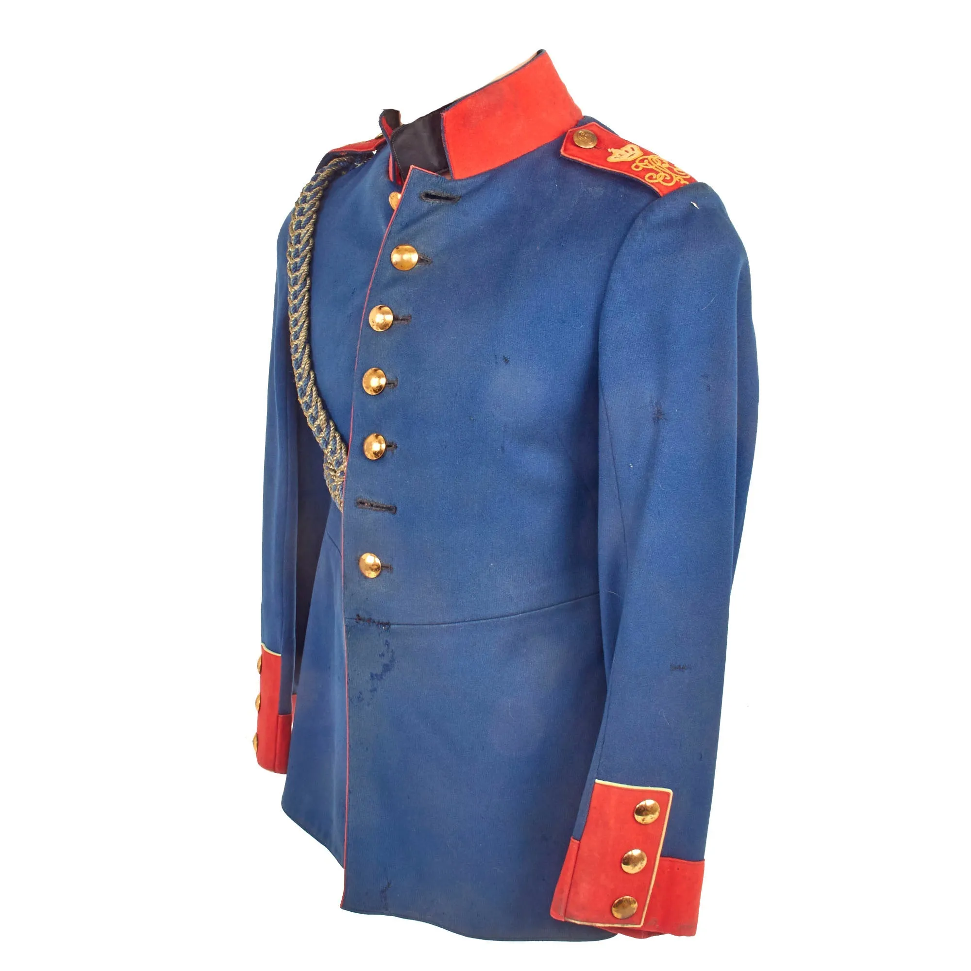 Original German Pre-WWI Imperial German Royal Bavarian 3rd Infantry Regiment "Prinz Karl von Bayern"  Dunkelblau Waffenrock Tunic