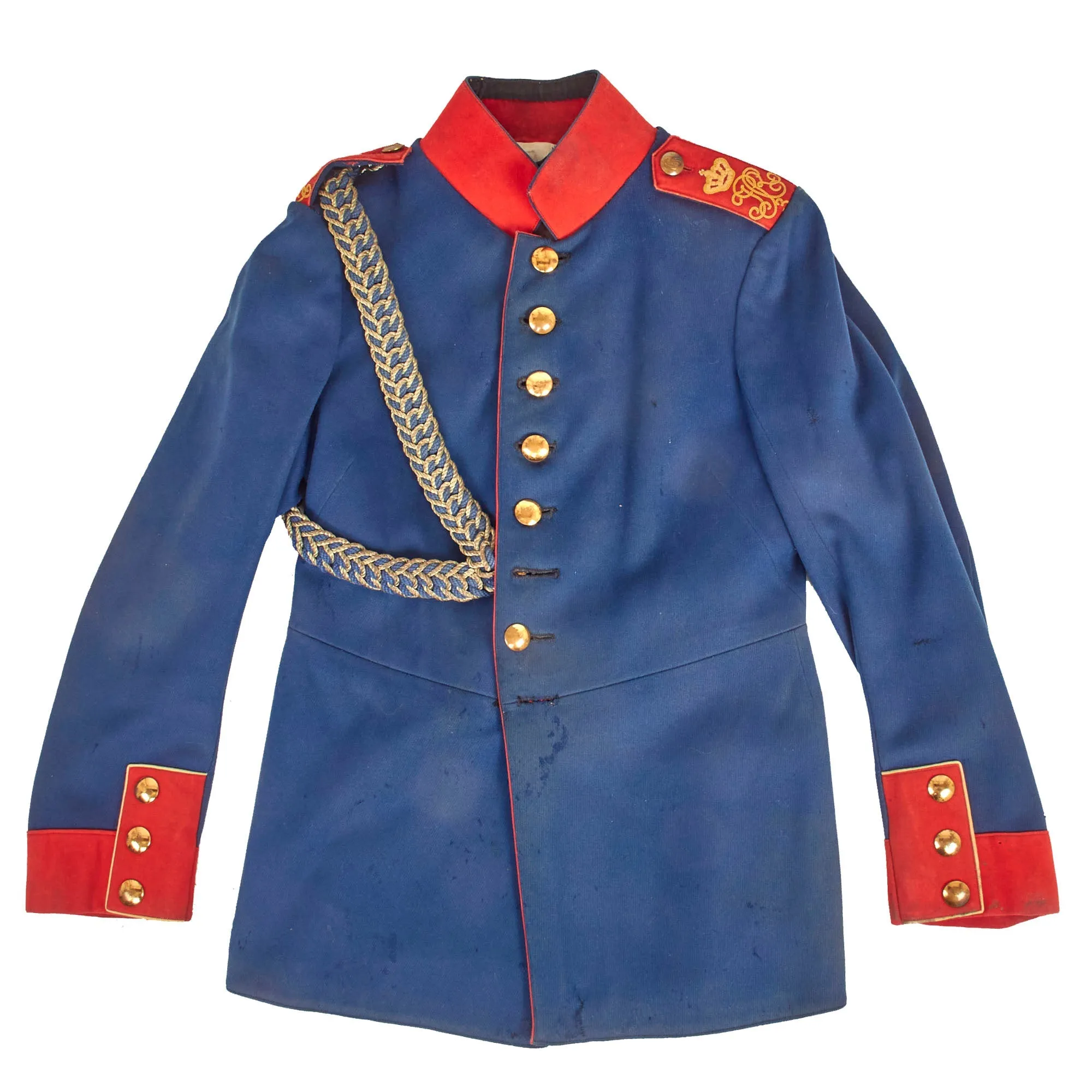 Original German Pre-WWI Imperial German Royal Bavarian 3rd Infantry Regiment "Prinz Karl von Bayern"  Dunkelblau Waffenrock Tunic