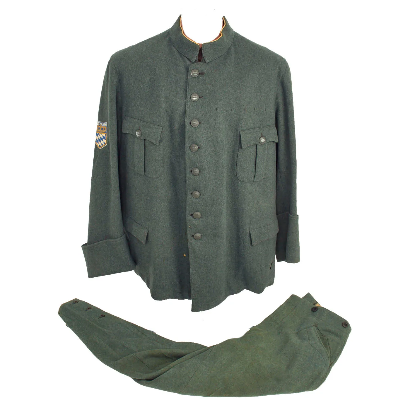 Original German Weimar Republic Period Der Stahlhelmbund Bavarian District Uniform Tunic & Breeches