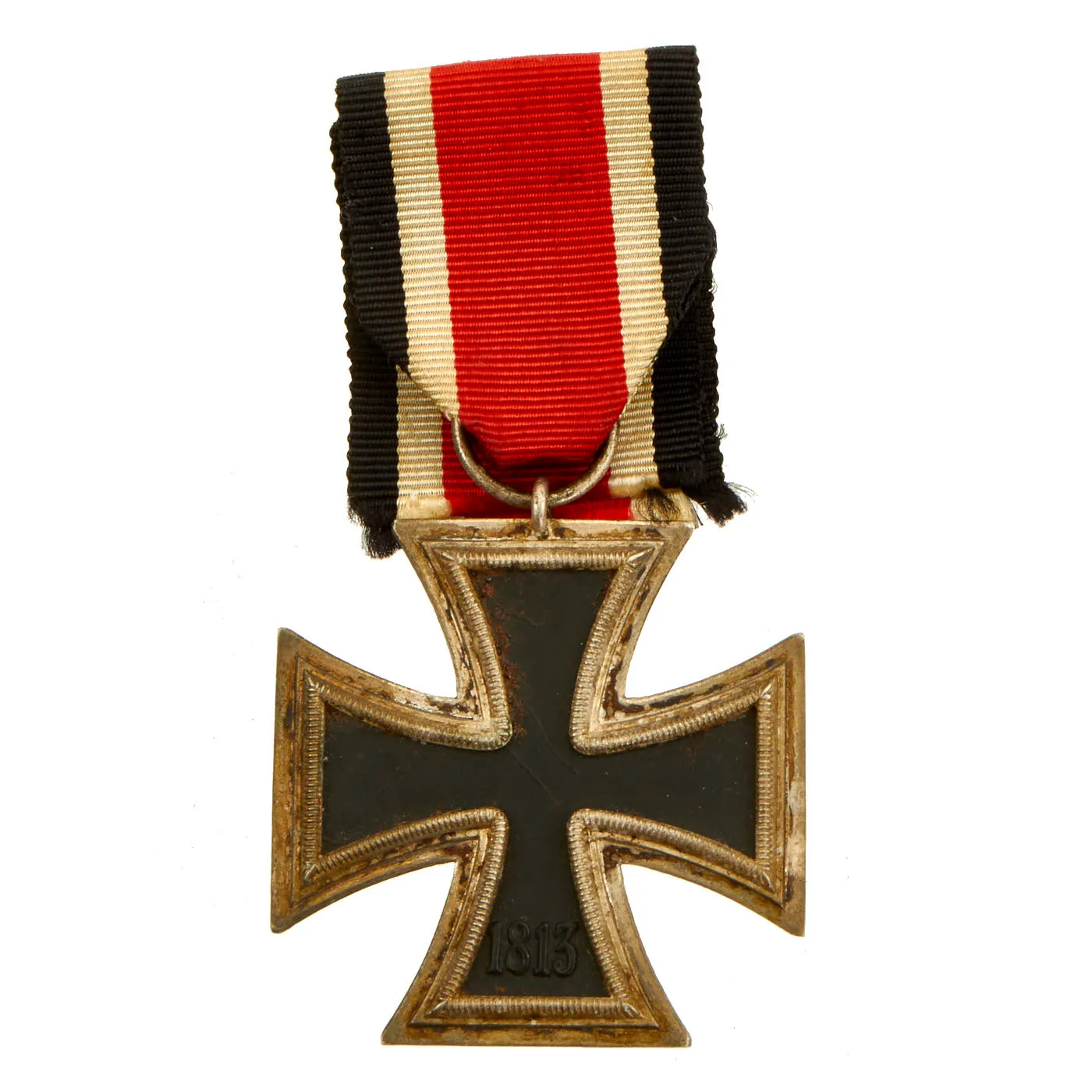 Original German WWII 2nd Class Iron Cross Medal Grouping With Matching Ribbon Bar - 4 Items