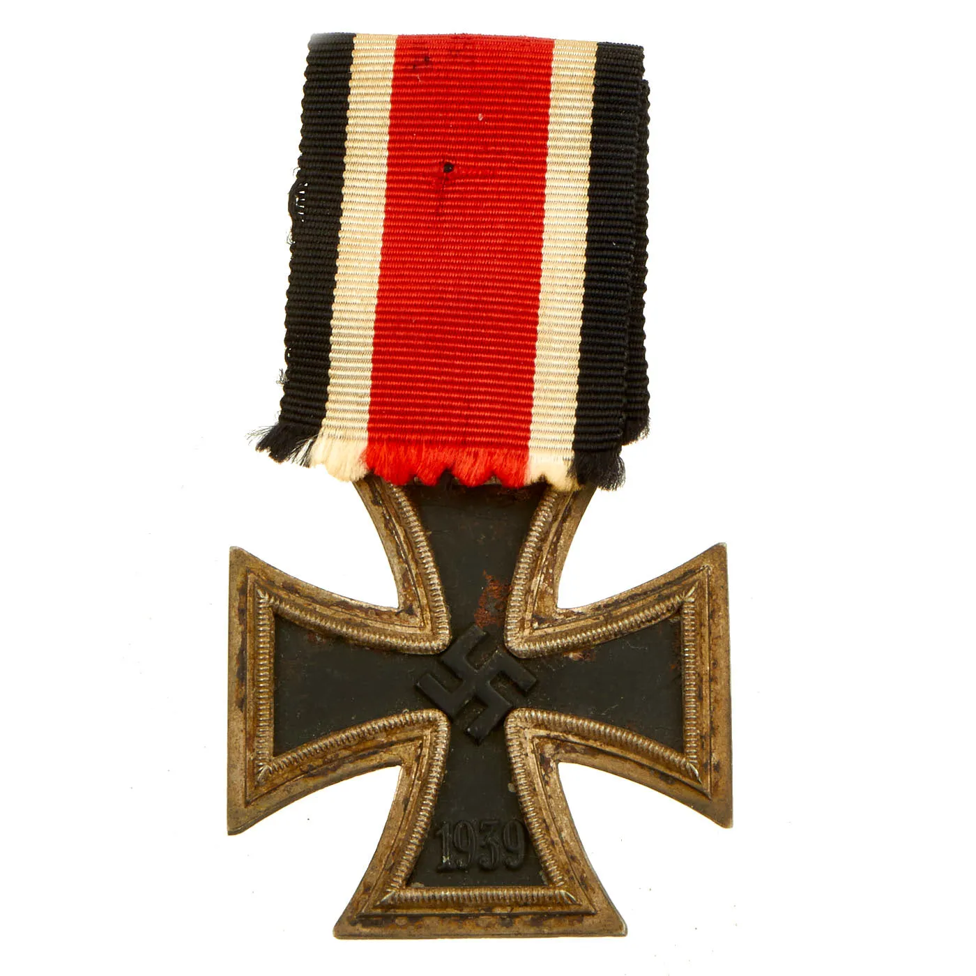 Original German WWII 2nd Class Iron Cross Medal Grouping With Matching Ribbon Bar - 4 Items