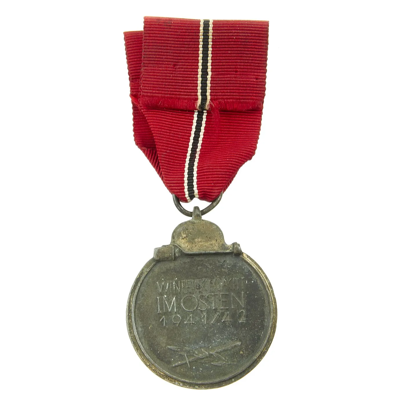 Original German WWII Eastern Front Medal with Award Document Dated 1942