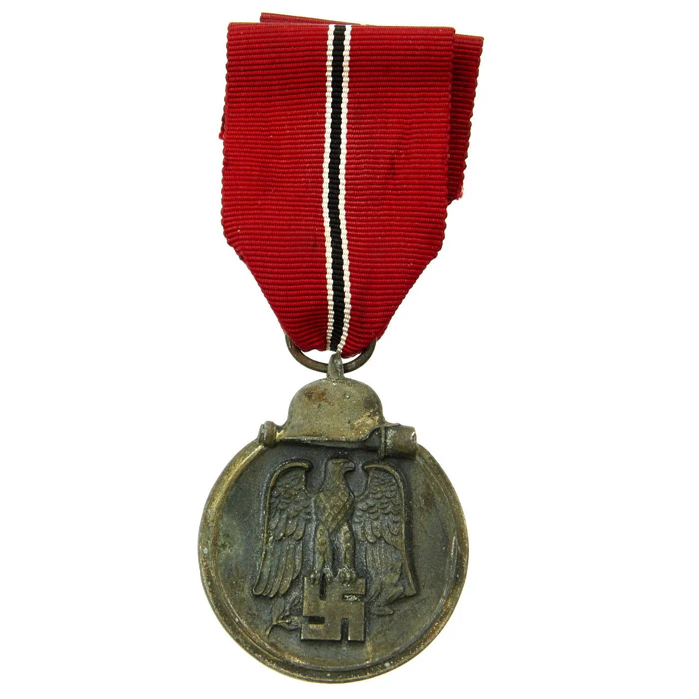 Original German WWII Eastern Front Medal with Award Document Dated 1942