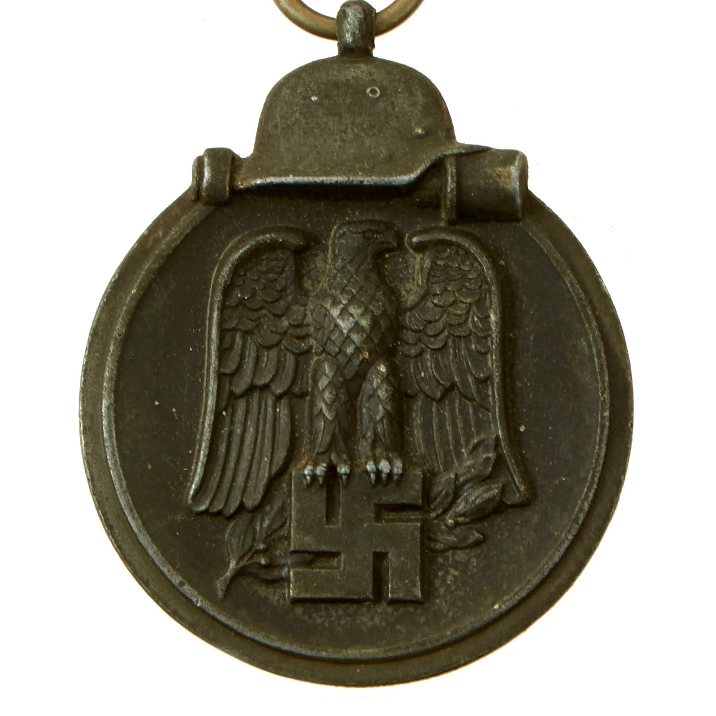 Original German WWII Eastern Front Medal with Named Typed Award Document Dated 1942