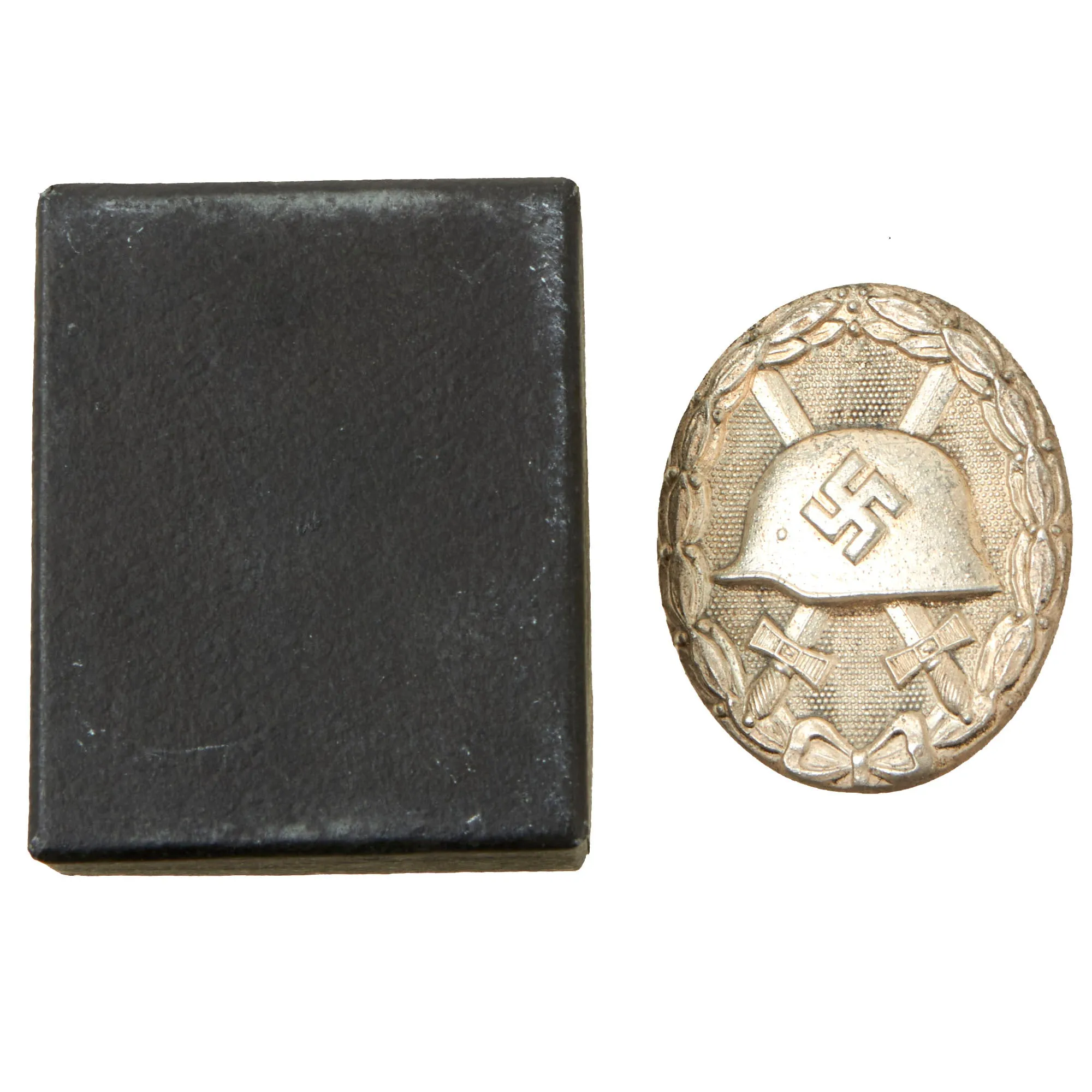 Original German WWII Silver 2nd Class Wound Badge by Josef Rückert & Sohn in Original LDO Case Box