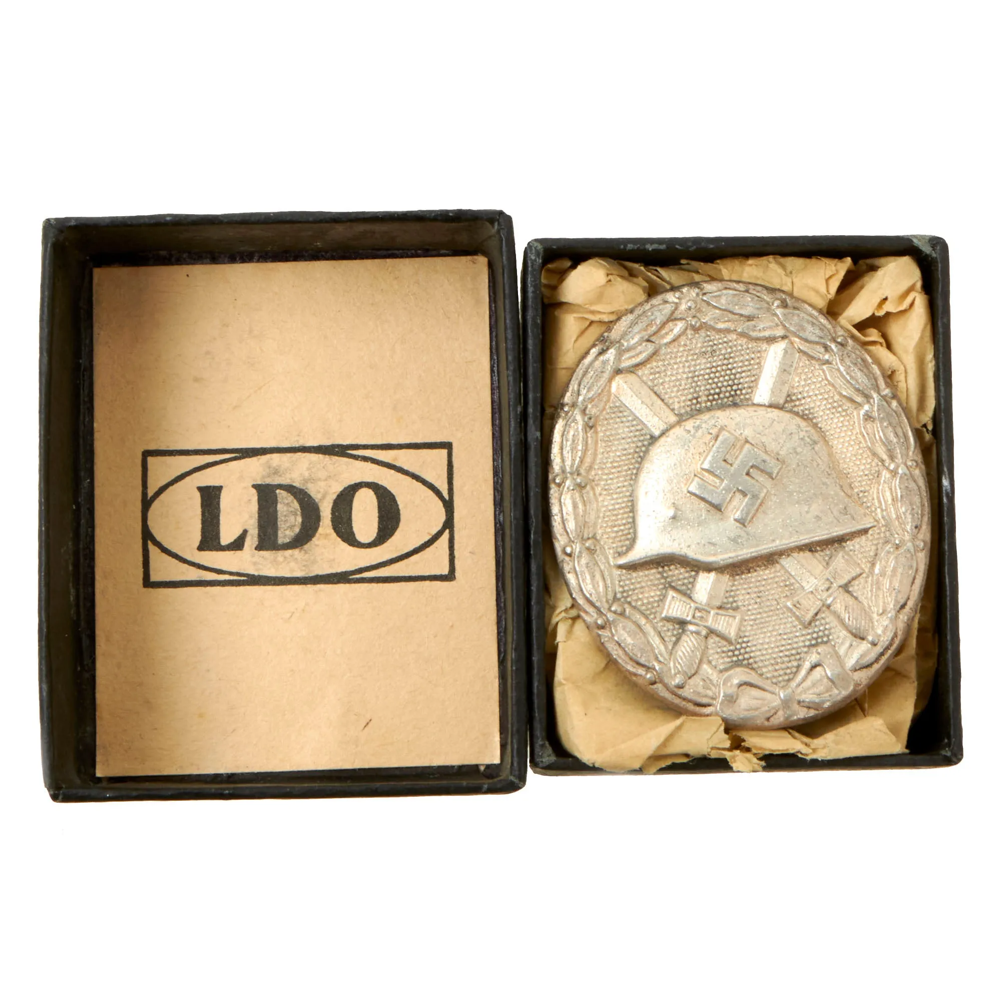 Original German WWII Silver 2nd Class Wound Badge by Josef Rückert & Sohn in Original LDO Case Box