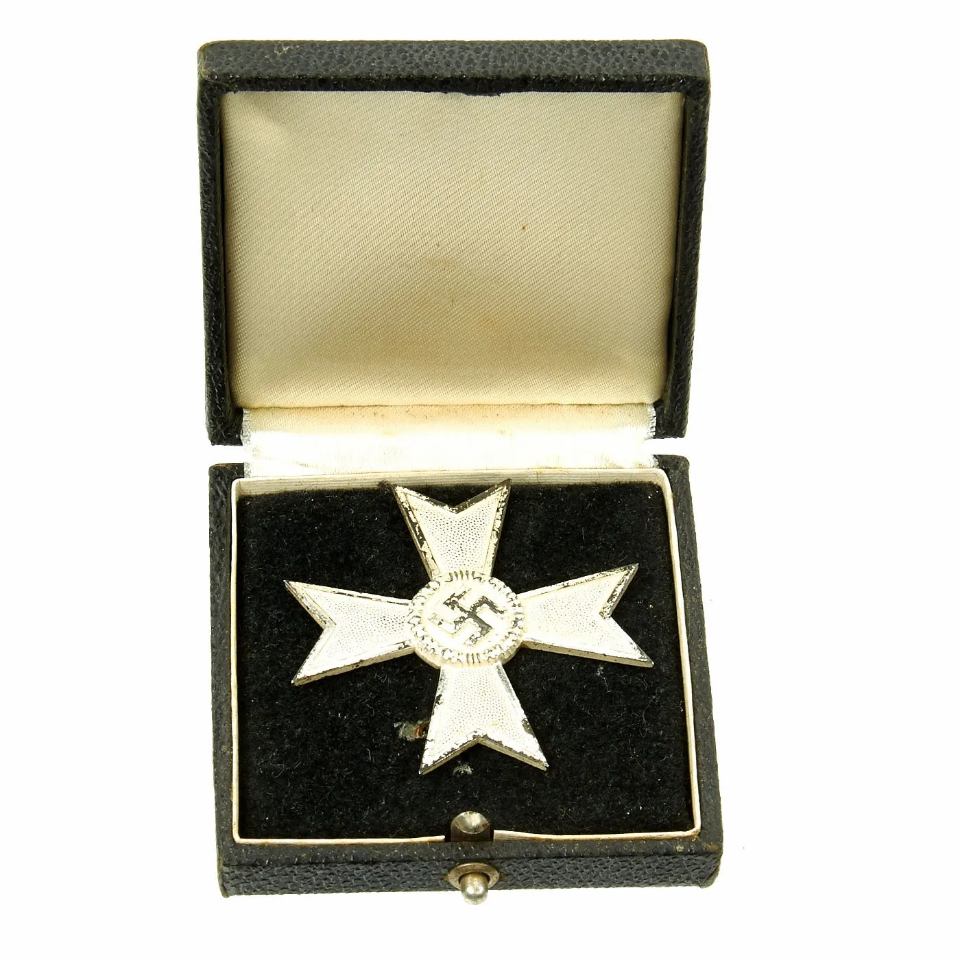 Original German WWII Silver War Merit Cross KvK 1st Class in Case - Kriegsverdienstkreuz