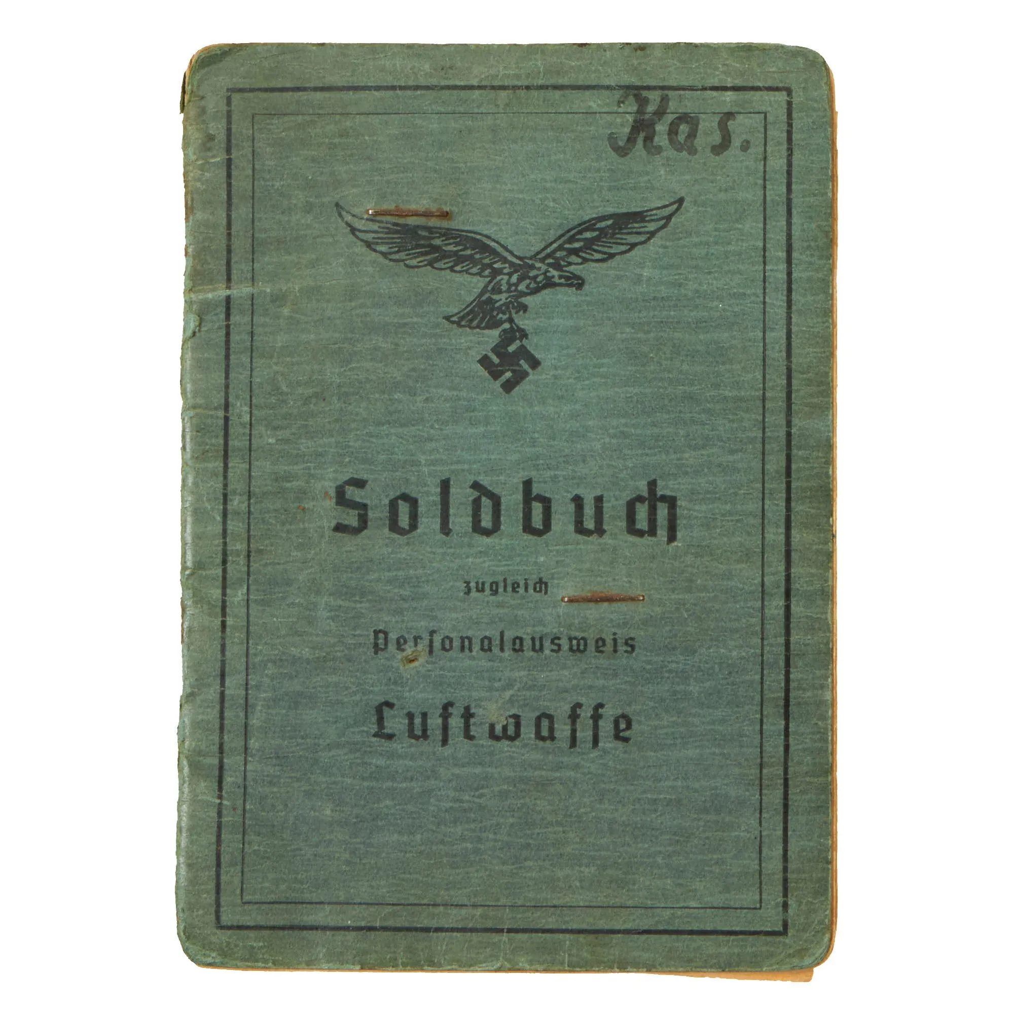 Original WWII German Luftwaffe Soldbuch for Flak NCO Rudolph Kaven- 2/Schwerer Flak Abteilung 472