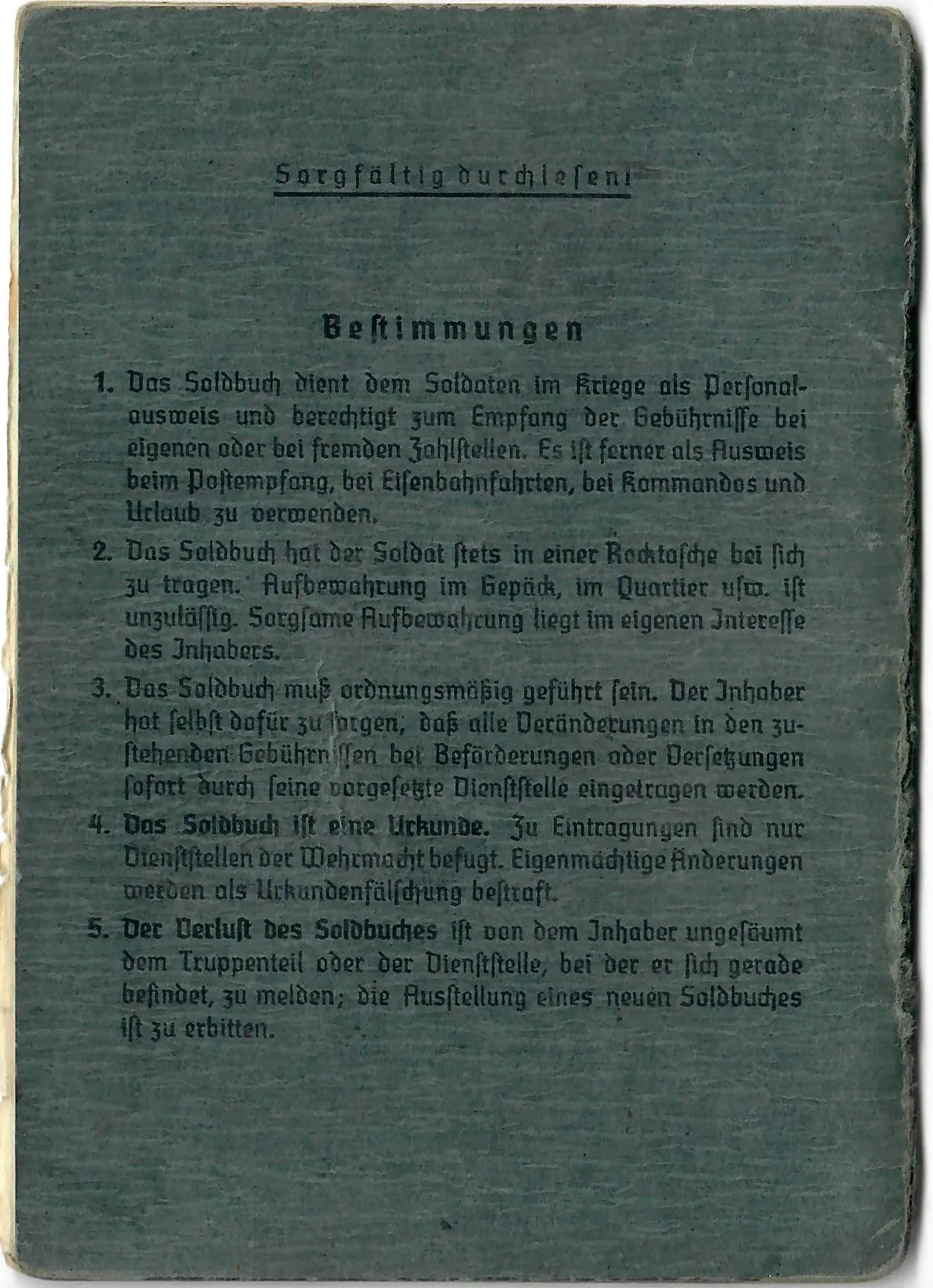 Original WWII German Luftwaffe Soldbuch Identity & Payment Book for Flak Officer Hauptmann Ernst Beiker - Luftgaukommande XI