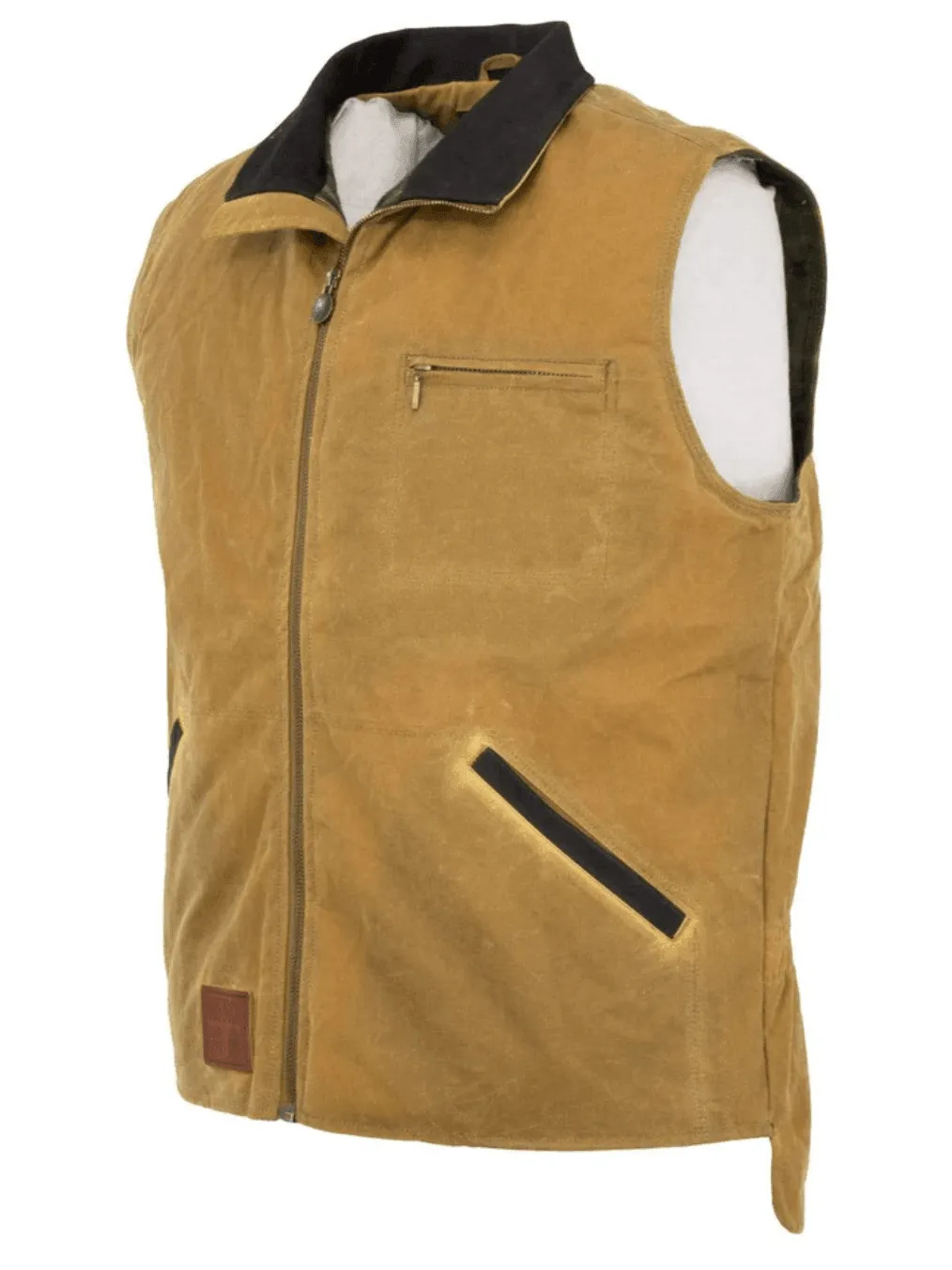 Outback Trading Co Sawbuck Waterproof Bronze Oilskin Vest 2143-FTN