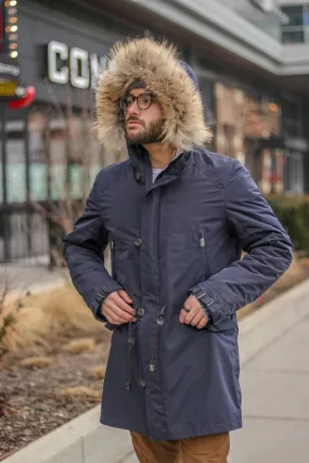 Parka with Shearling Liner and Raccoon Trimmed Hood