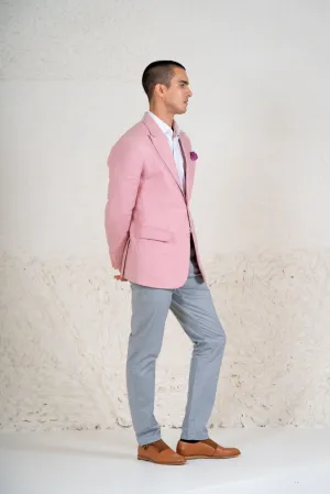 Pink Linen Blazer