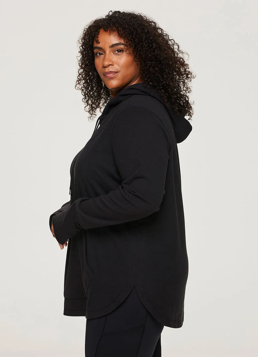 Plus Oliver Plush Hoodie Tunic Sweatshirt