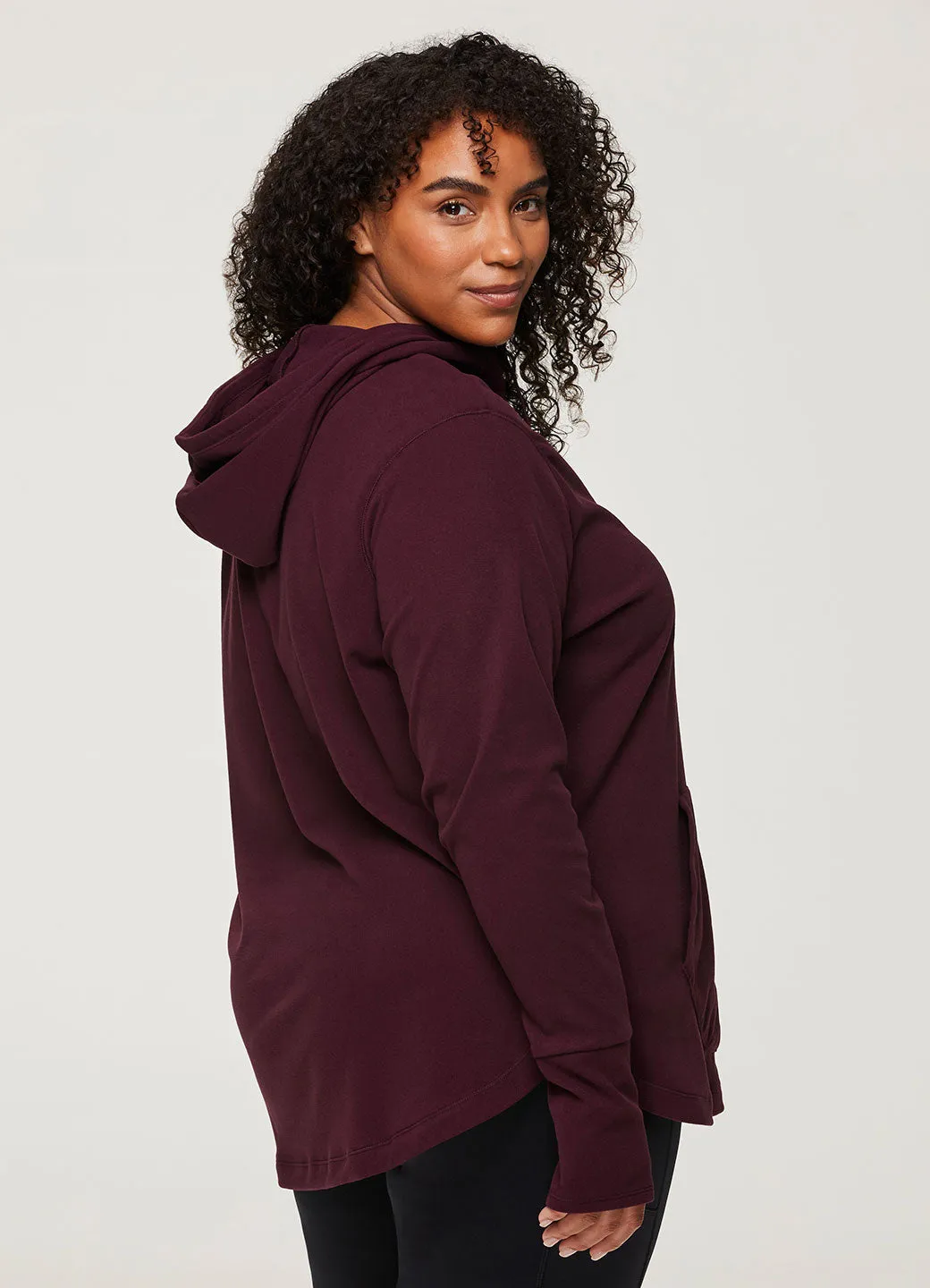 Plus Oliver Plush Hoodie Tunic Sweatshirt