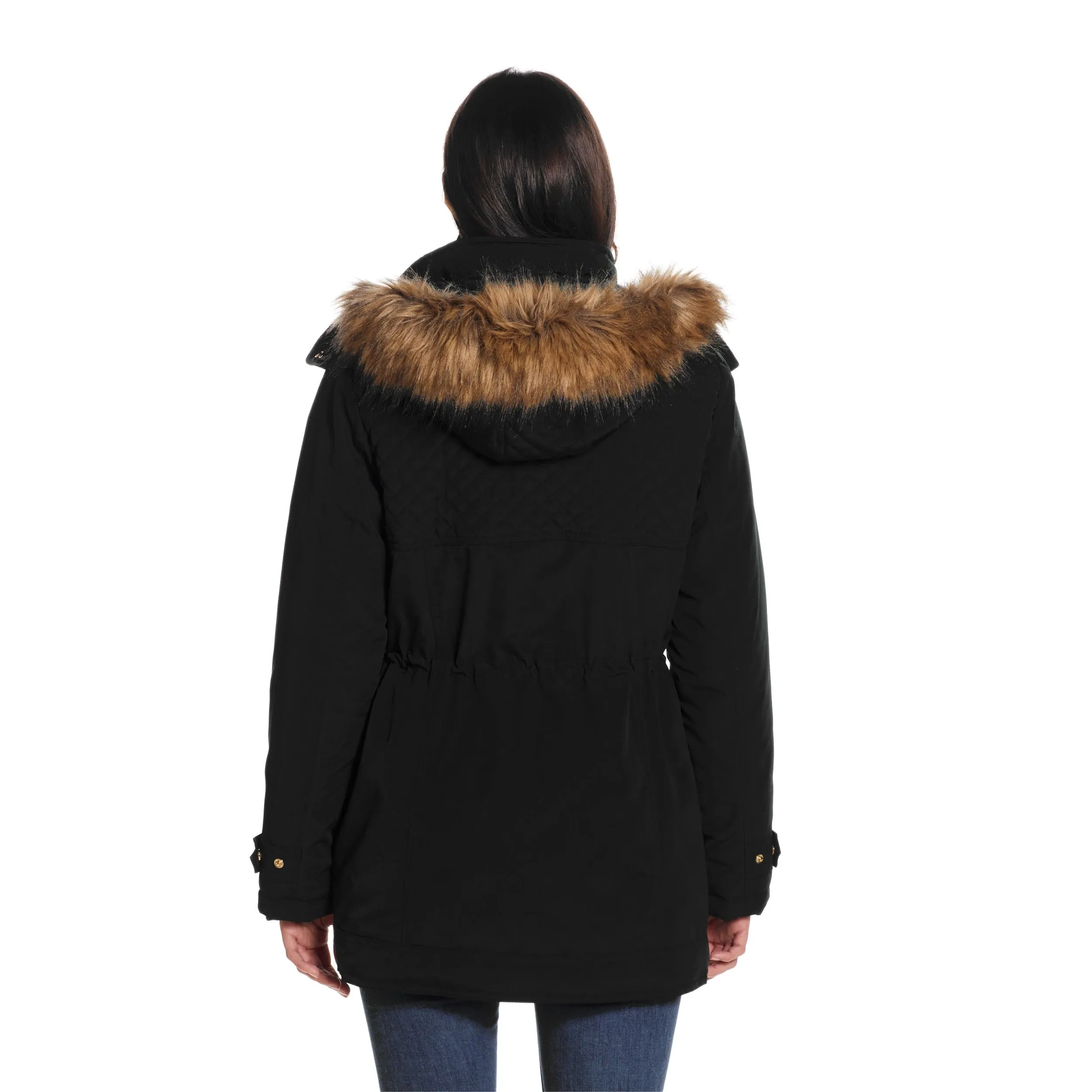 Poly Faux Fur Trim Hood Fill Soccer Mom