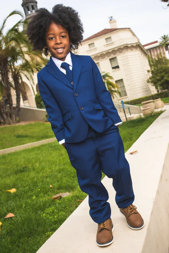 "007" Kids Indigo Suit (5-Piece Set)