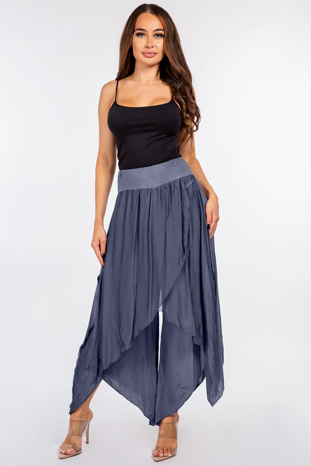 Raw Moda Silk Pants Skirt