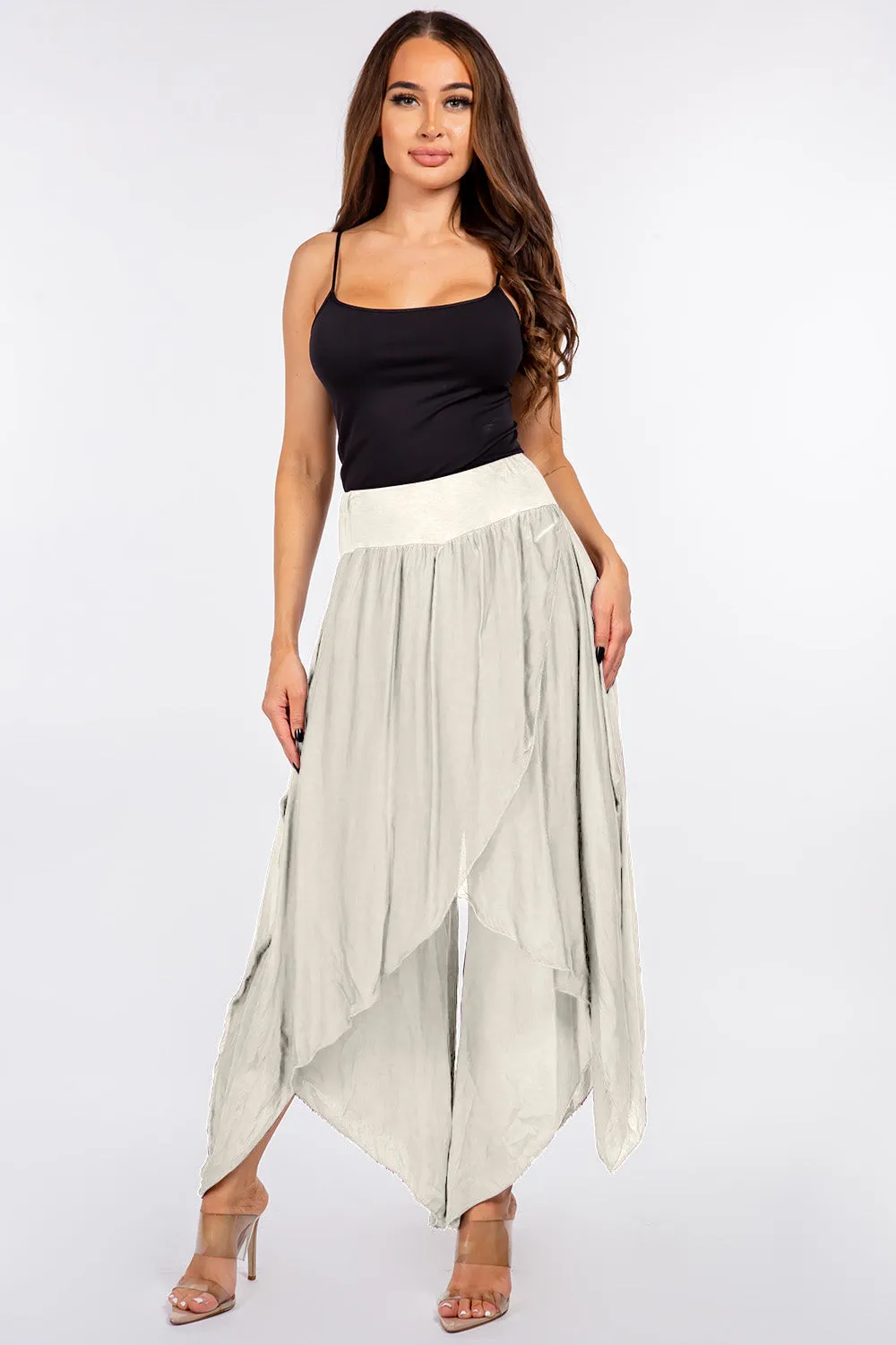 Raw Moda Silk Pants Skirt