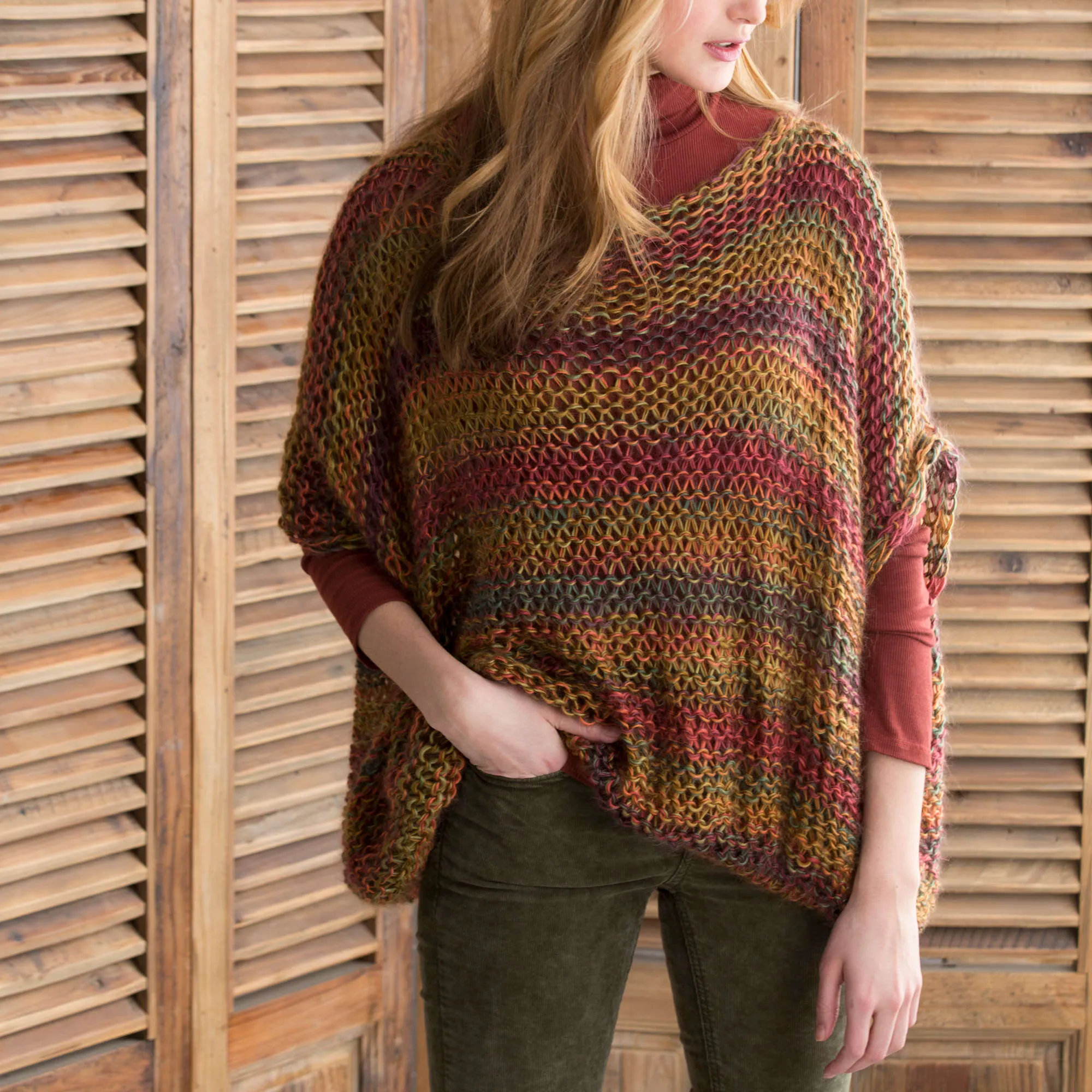 Red Heart Knit Relaxed Pullover